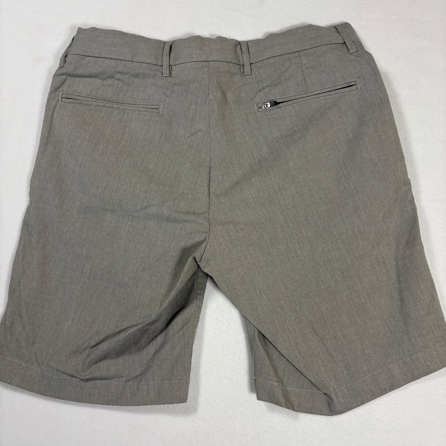Nordstrom Shorts Mens 32W Slim Fit Gray Flat Front Casual Dressy Chino Style
