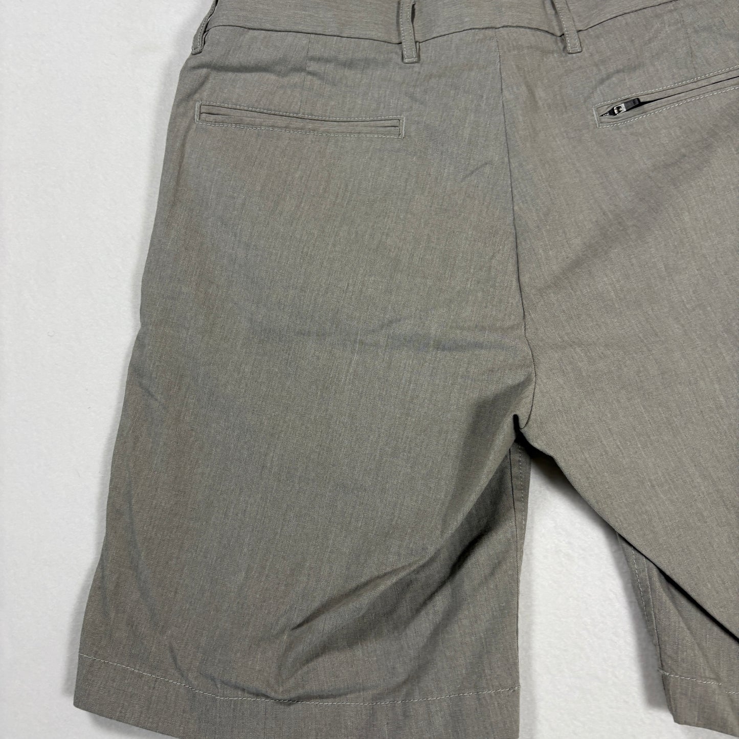 Nordstrom Shorts Mens 32W Slim Fit Gray Flat Front Casual Dressy Chino Style