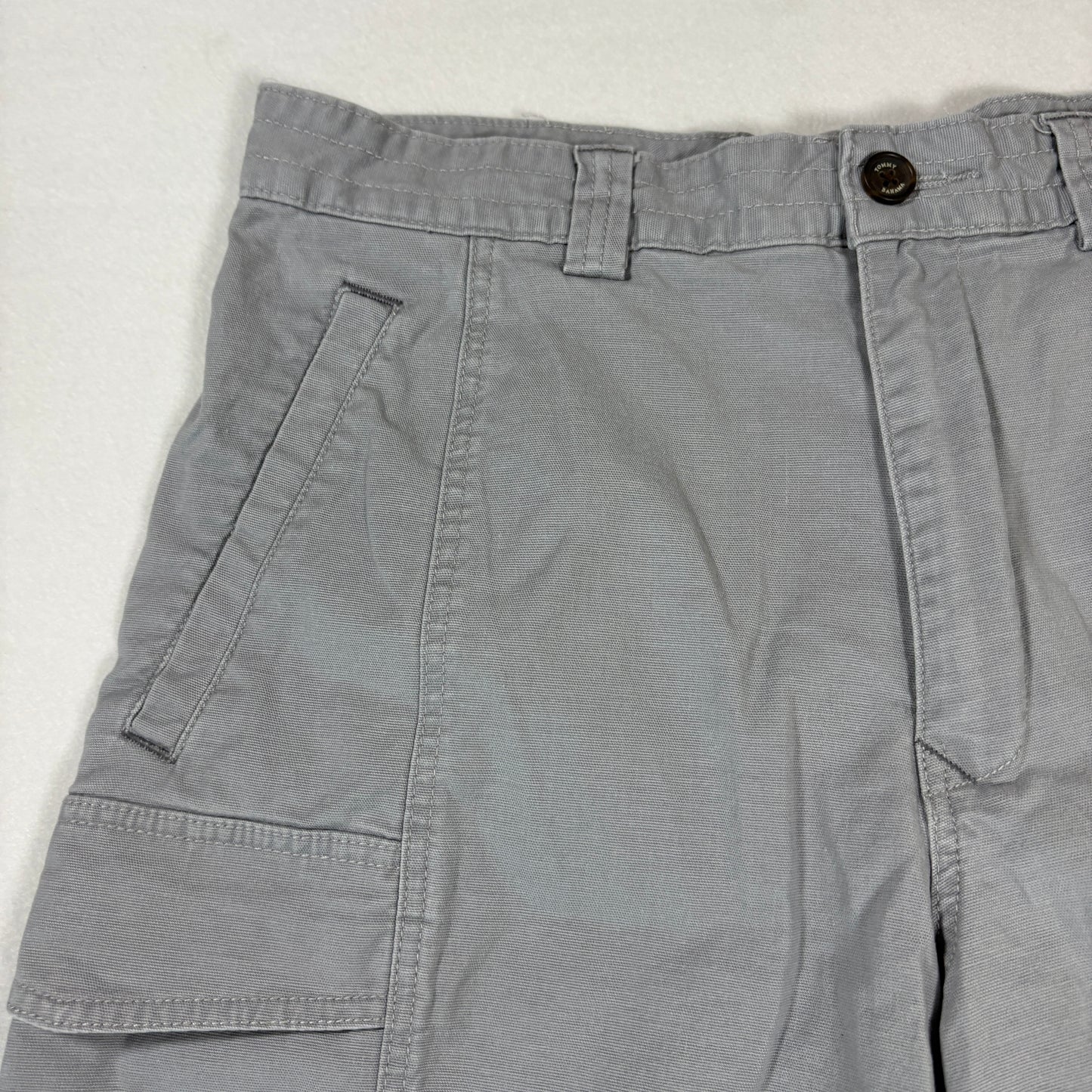 Tommy Bahama Cargo Shorts Mens 32 Gray Relaxed Fit Cotton Casual Outdoor Pockets
