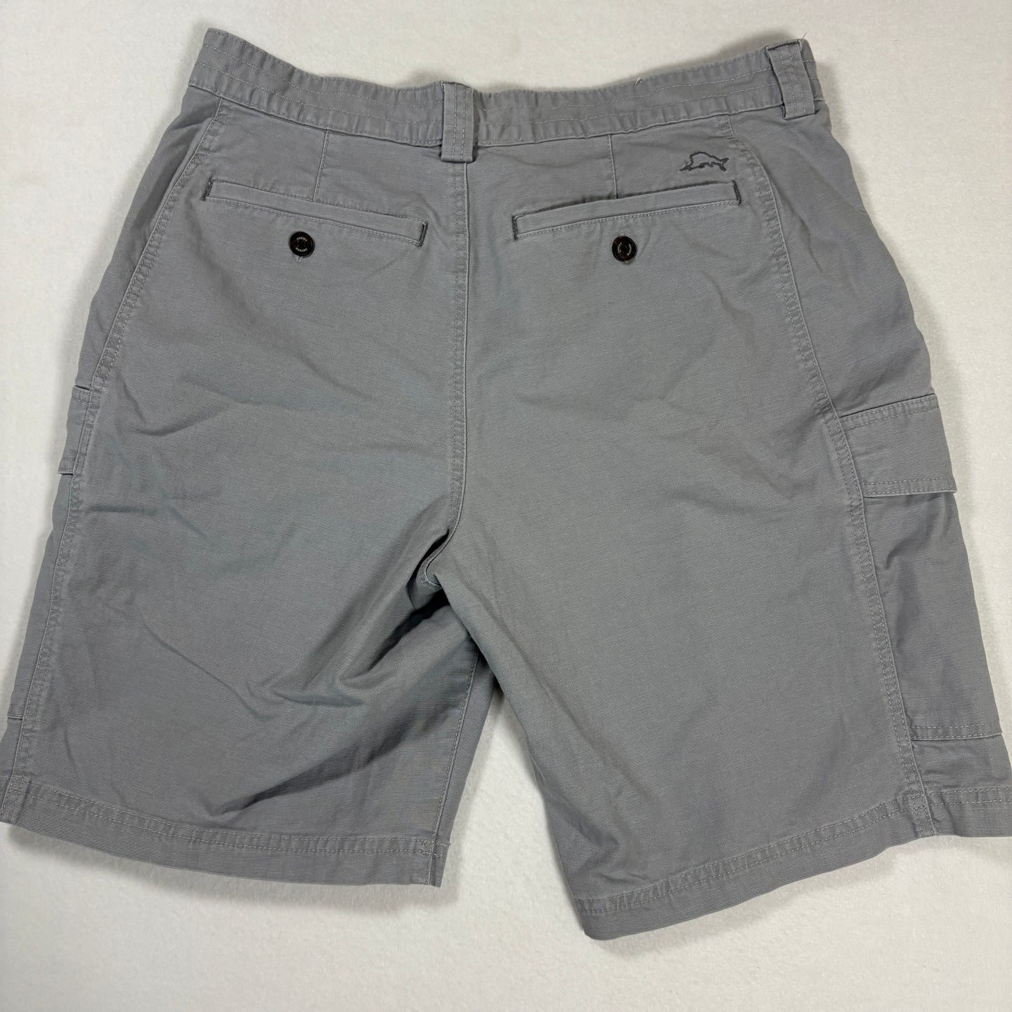 Tommy Bahama Cargo Shorts Mens 32 Gray Relaxed Fit Cotton Casual Outdoor Pockets