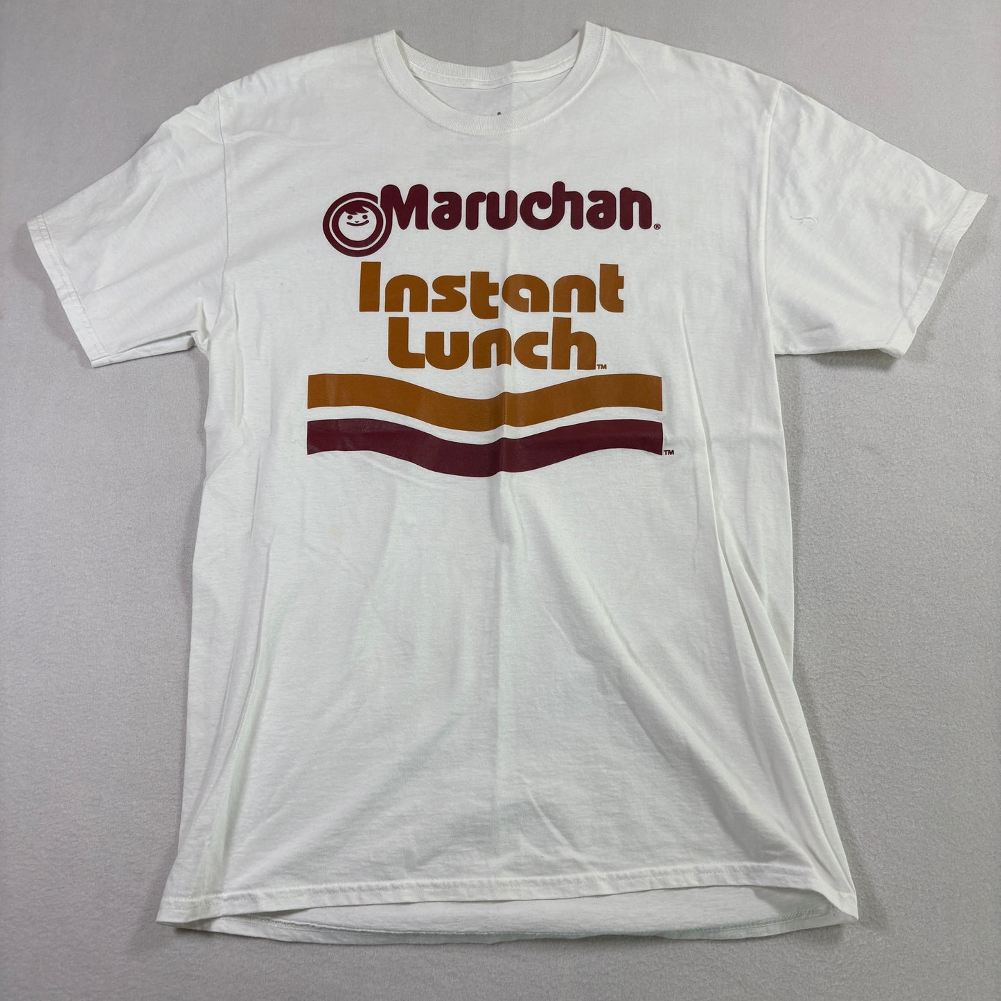 Maruchan Mens M White T Shirt Instant Lunch Ramen Graphic Tee Vintage Y2K 90s