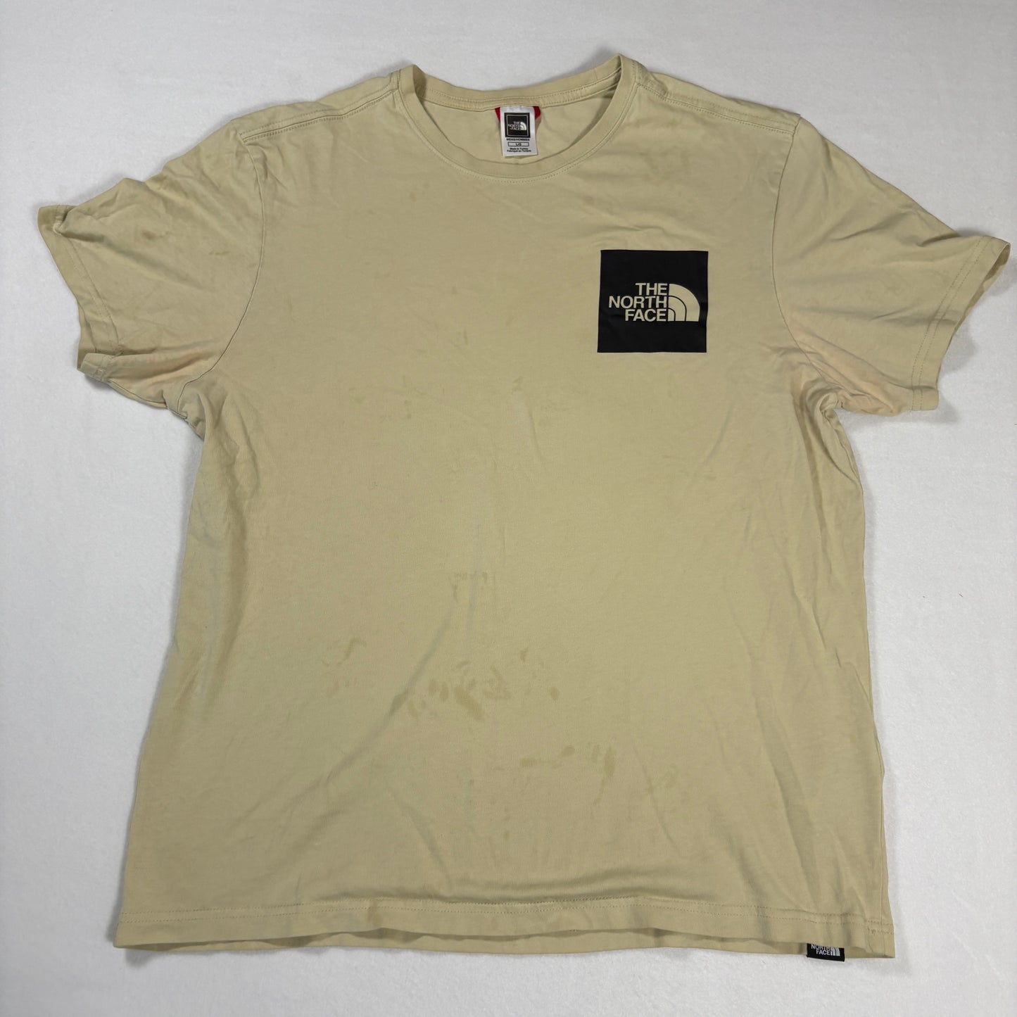 The North Face T-Shirt Mens Large Beige Short Sleeve Logo Tee Outdoor Casual