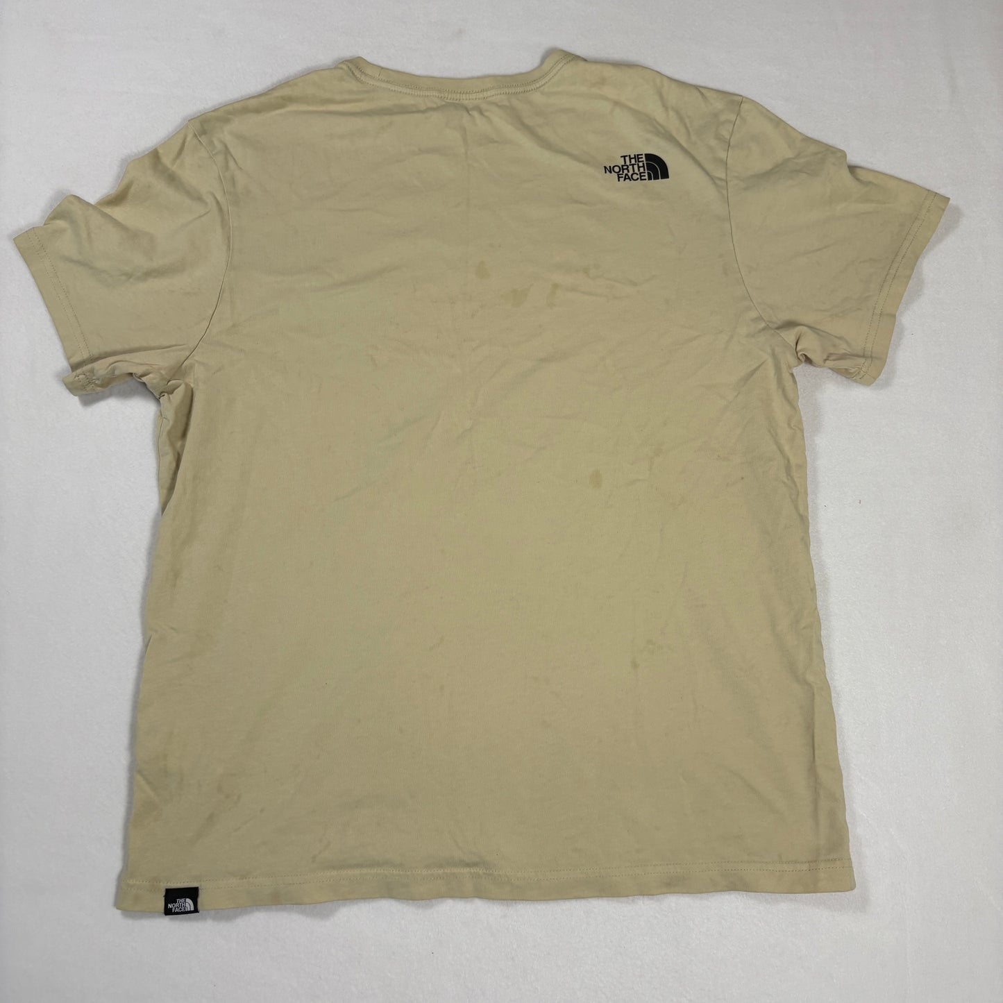 The North Face T-Shirt Mens Large Beige Short Sleeve Logo Tee Outdoor Casual