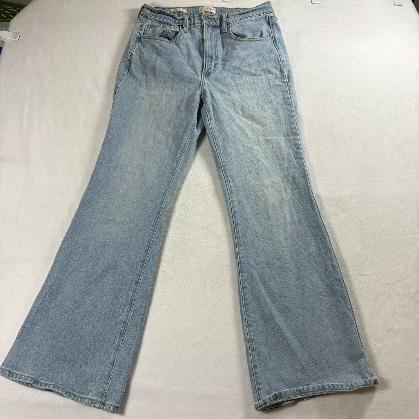 Universal Thread Jeans Womens 8S High Rise Flare Light Wash Vintage Denim Casual