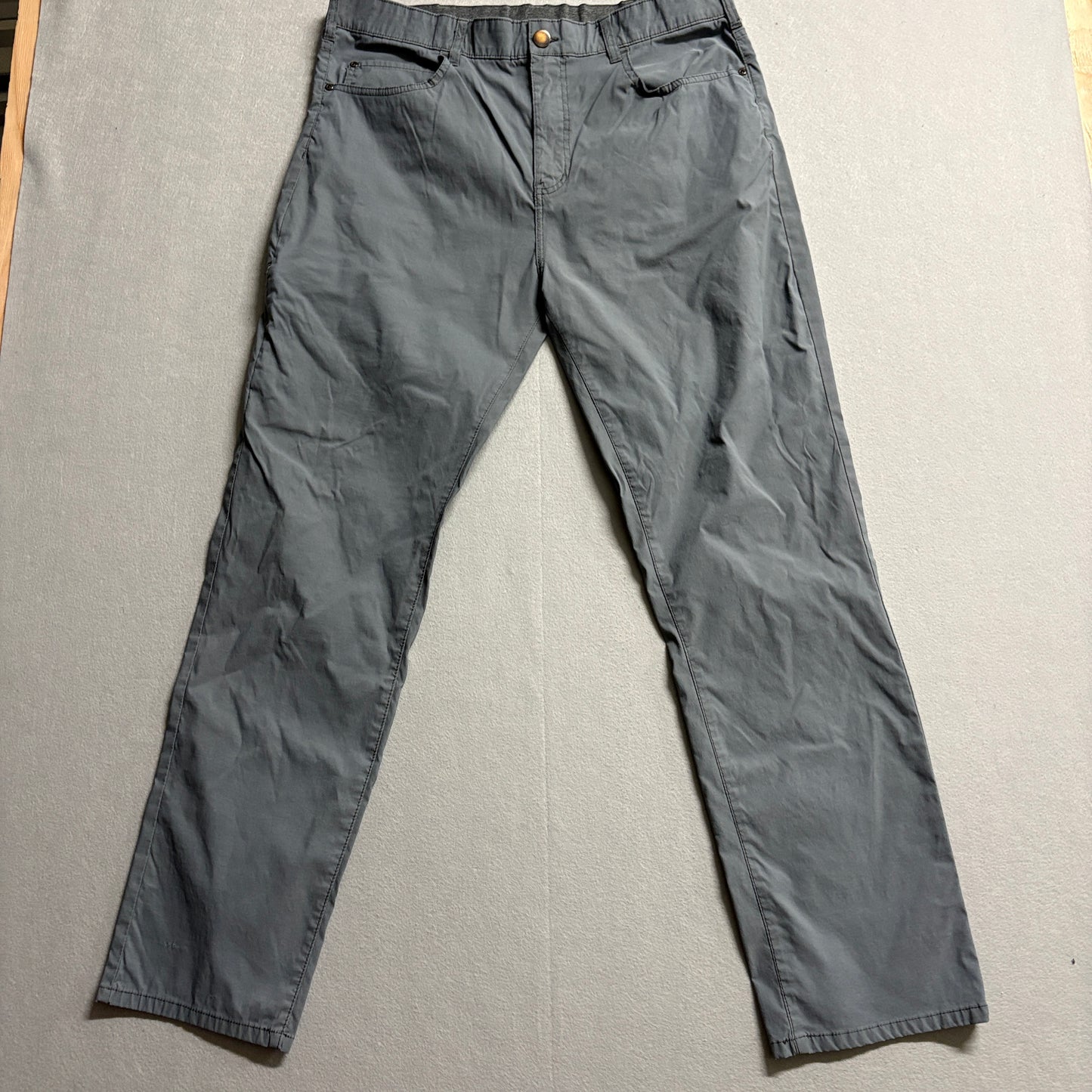 REI Denali Pants Mens 36x32 Gray Nylon Outdoor Hiking Trail Straight Fit 36x30