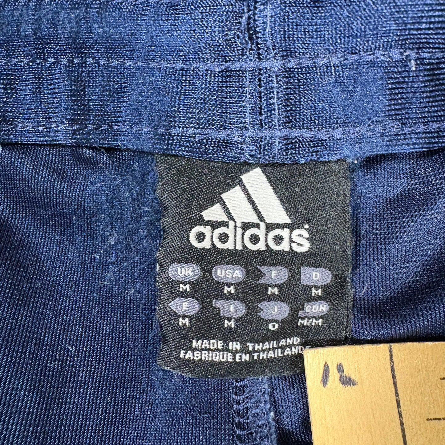 Adidas Shorts Mens Medium Navy Blue 3 Stripe Athletic Training Gym Activewear