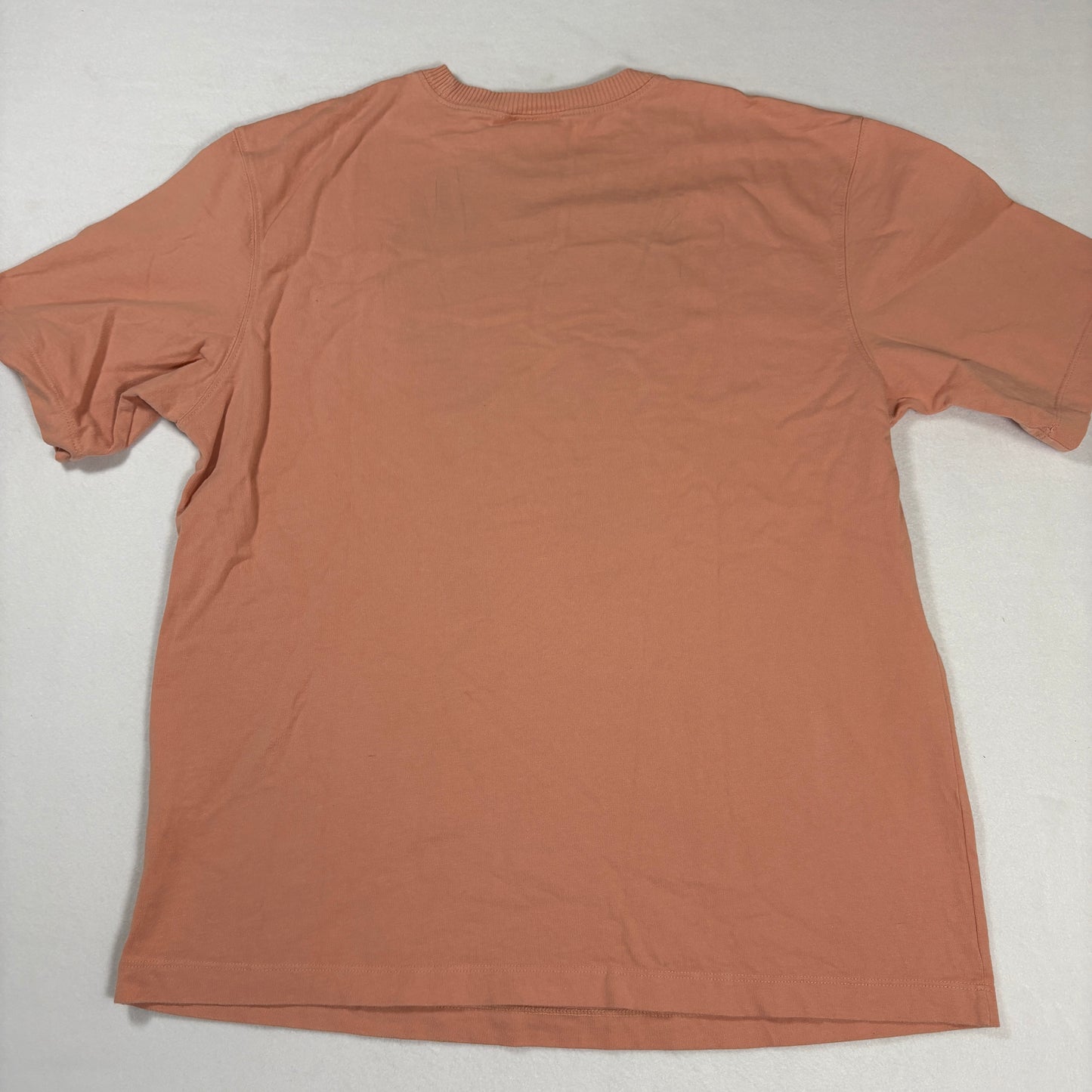 Adidas Originals T-Shirt Mens Small Trefoil Logo Peach Pink Casual Streetwear