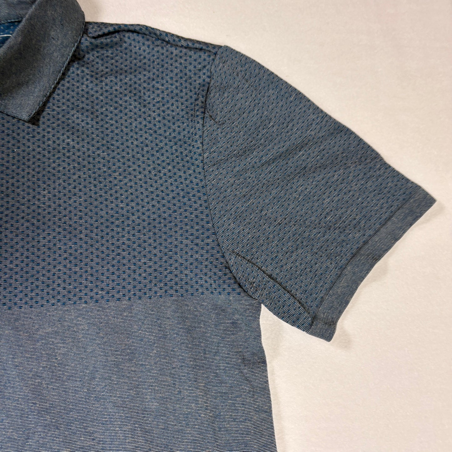 Marc Anthony Polo Shirt Mens L Blue Slim Fit Short Sleeve Casual Knit Golf Top