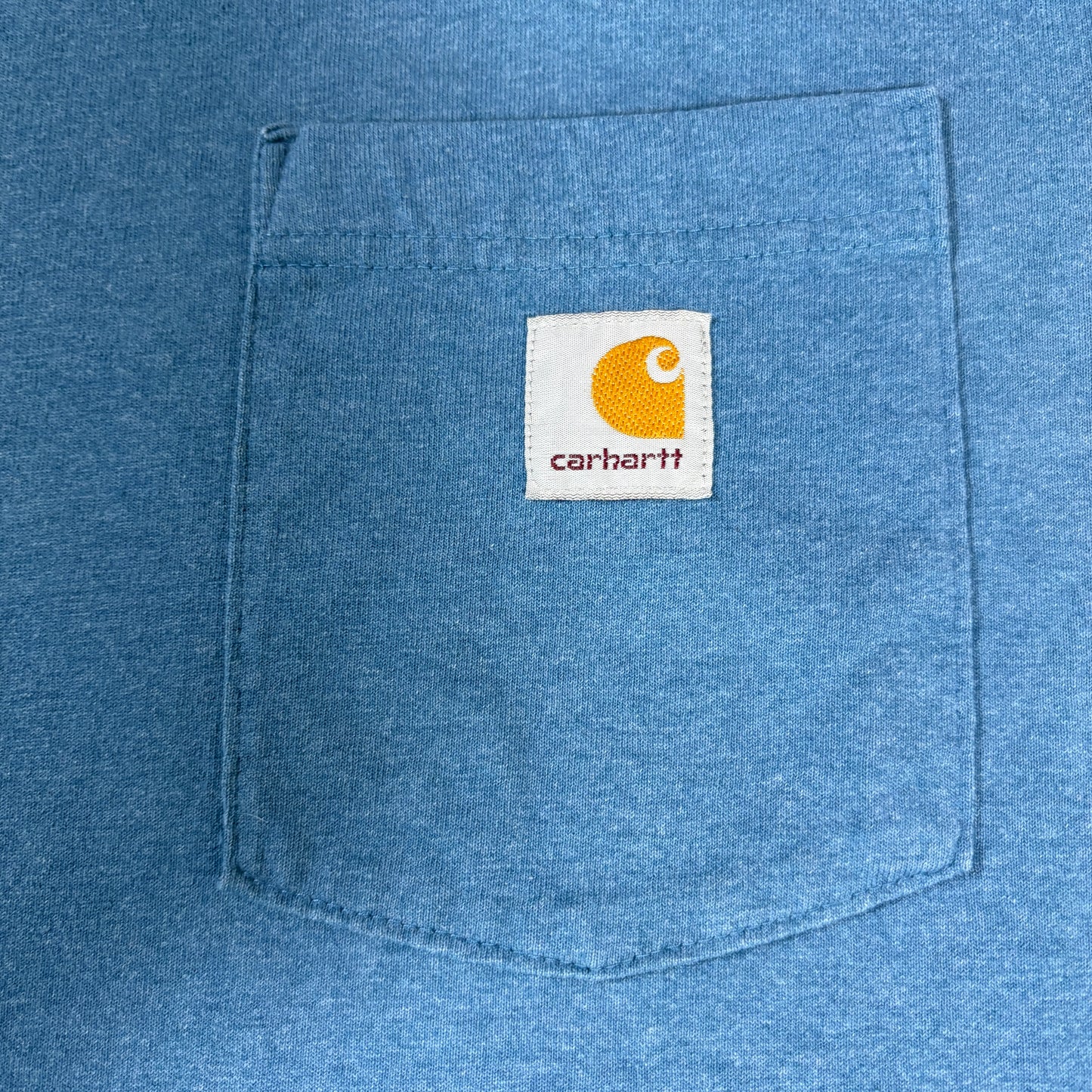Carhartt Pocket T-Shirt Mens M Blue Workwear Original Fit Heavyweight Tee