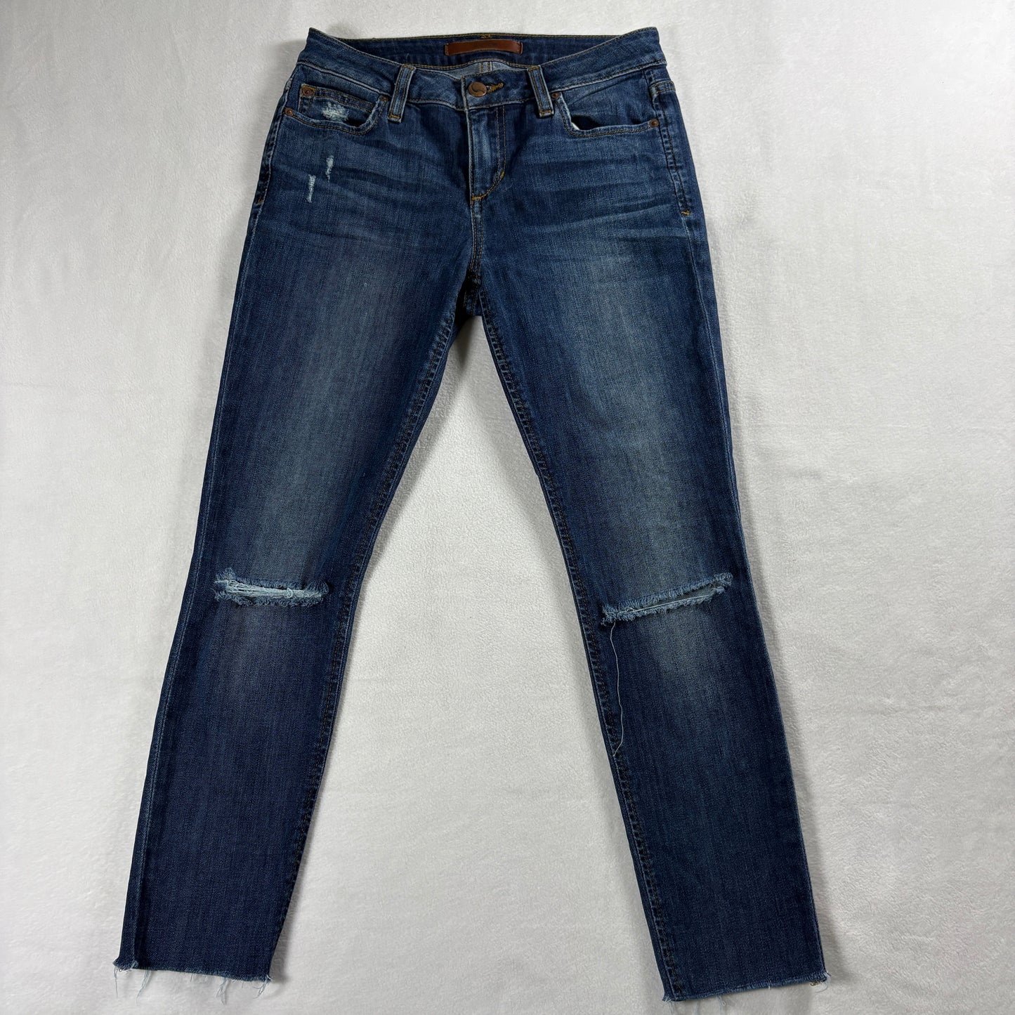 Joes Jeans Womens 24 Skinny Distressed Stretch Denim Blue Casual Fit Trendy Y2K