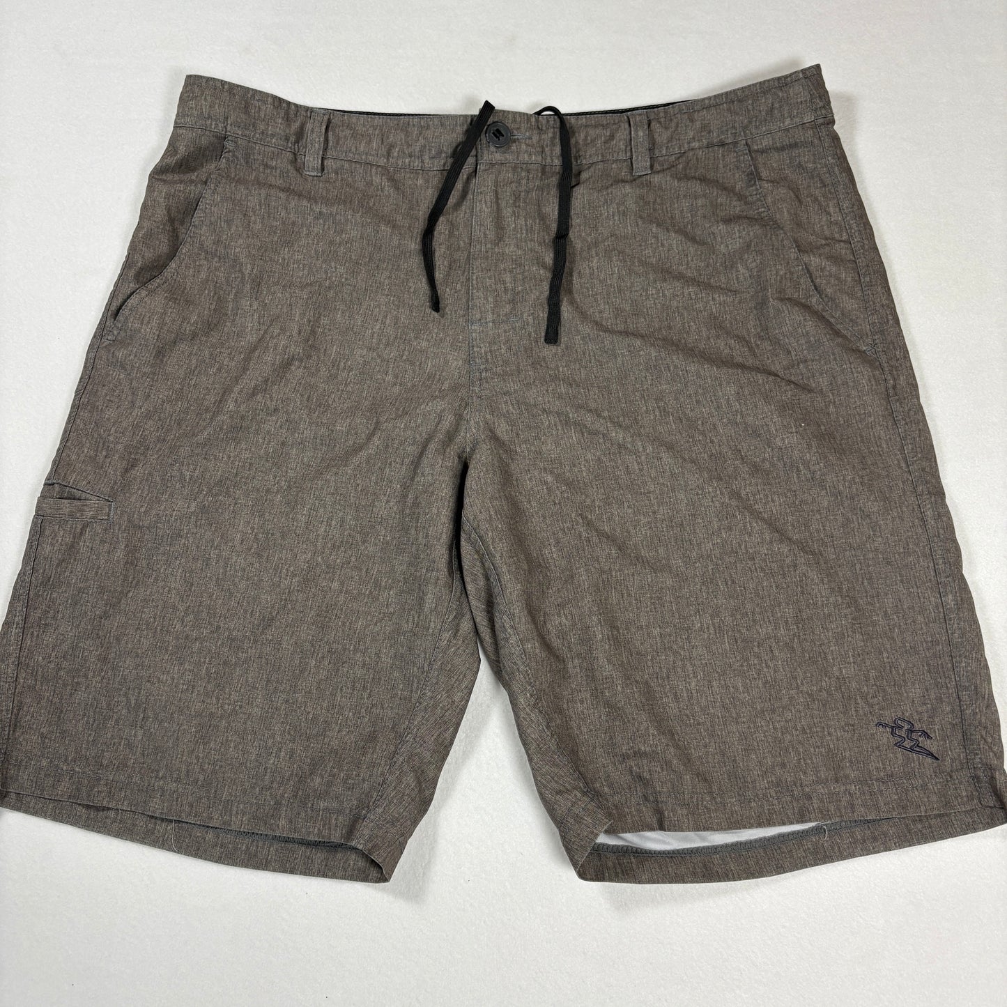 Hybrid Board Shorts Mens Size 38 Brown Swim Surf Casual Quick Dry Activewear