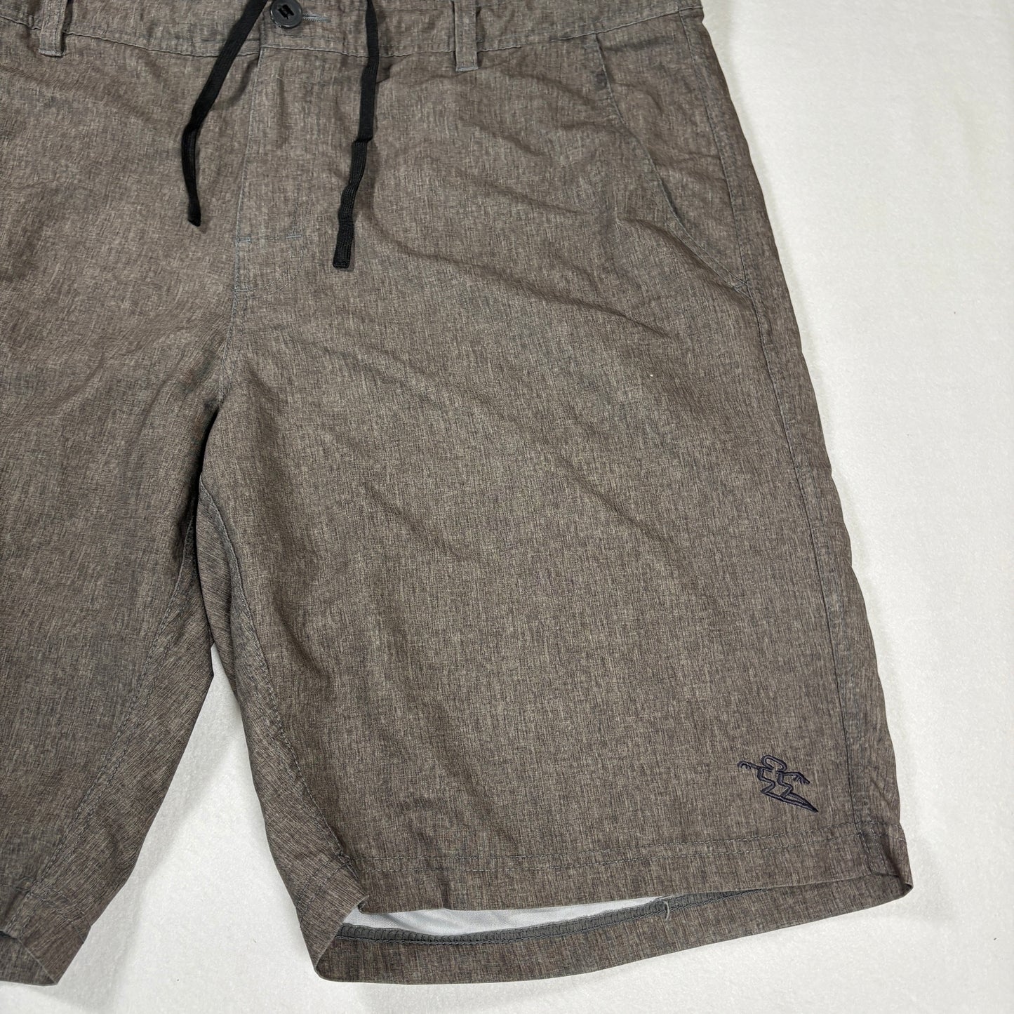 Hybrid Board Shorts Mens Size 38 Brown Swim Surf Casual Quick Dry Activewear