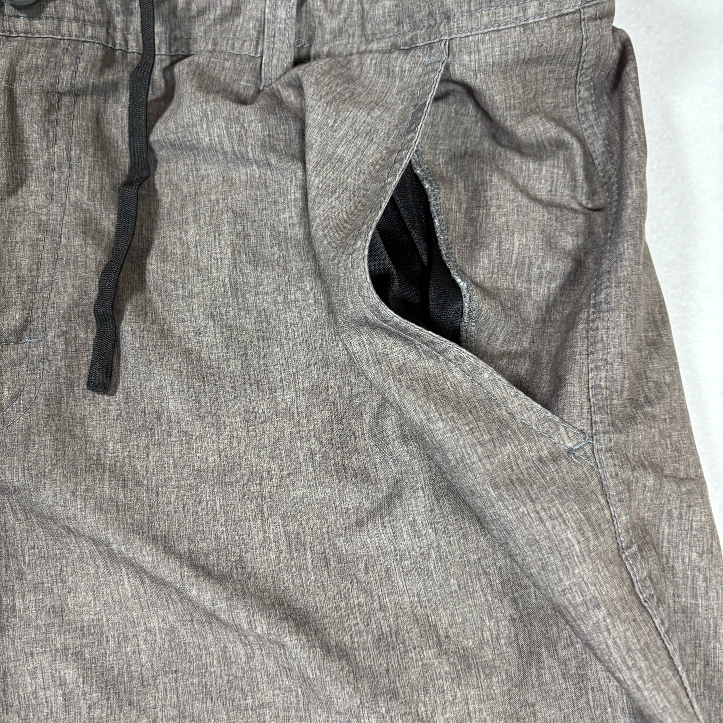 Hybrid Board Shorts Mens Size 38 Brown Swim Surf Casual Quick Dry Activewear