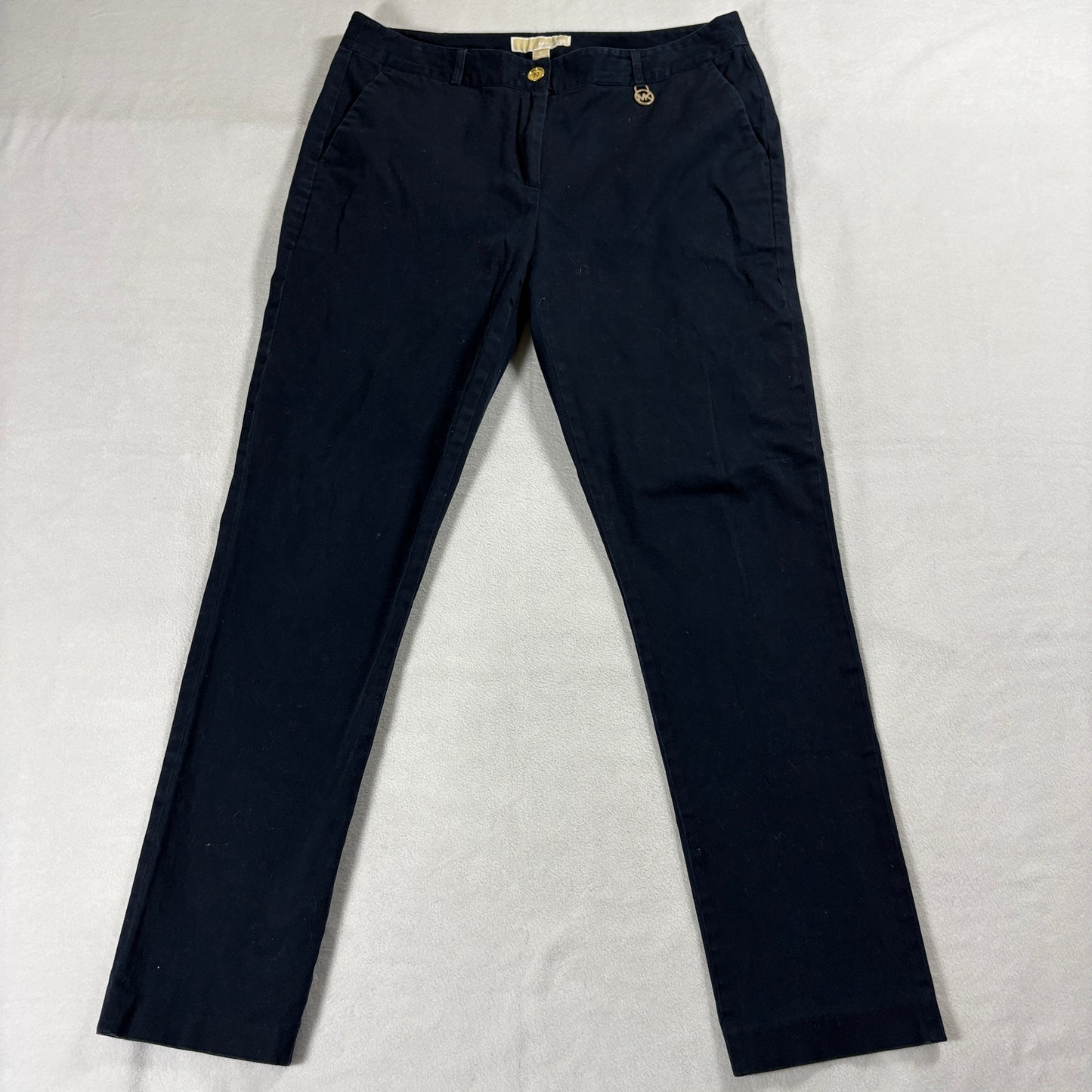 Slim Straight Stretch Pants Navy Michael Kors Tag 8 Fits Like 32X28 Chino Casual