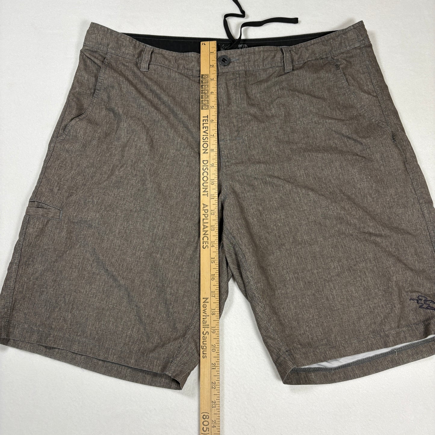 Hybrid Board Shorts Mens Size 38 Brown Swim Surf Casual Quick Dry Activewear