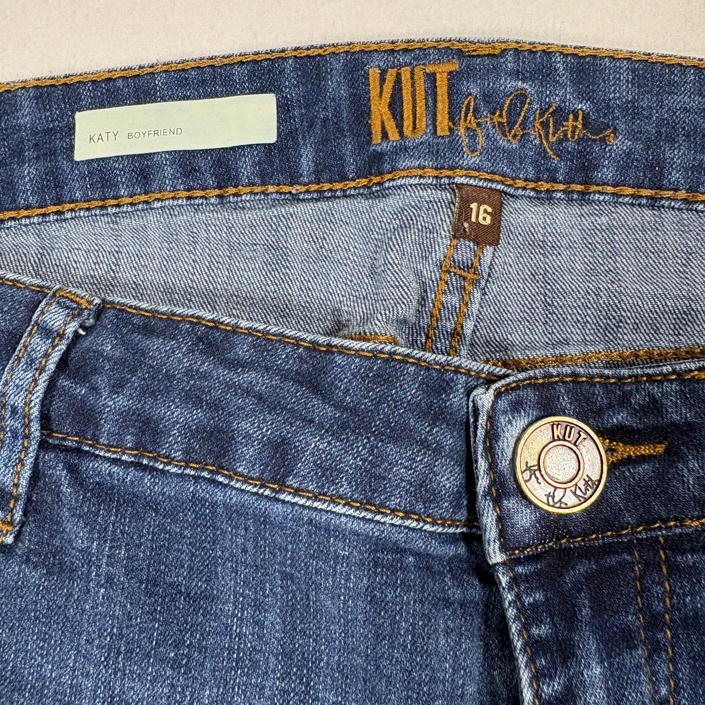 Kut From The Kloth Womens Jeans Size 16 Boyfriend Blue Denim Relaxed Y2K Vintage