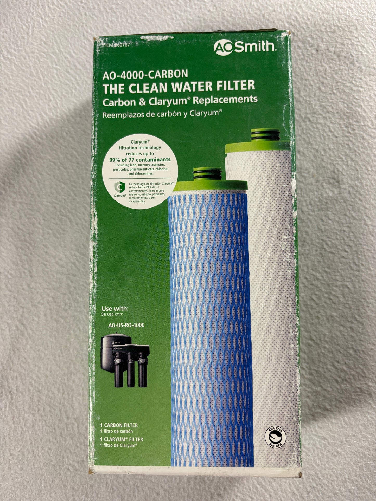 AO Smith AO-4000-Carbon Filter Kit Claryum Carbon AO-US-RO-4000 NIB Set
