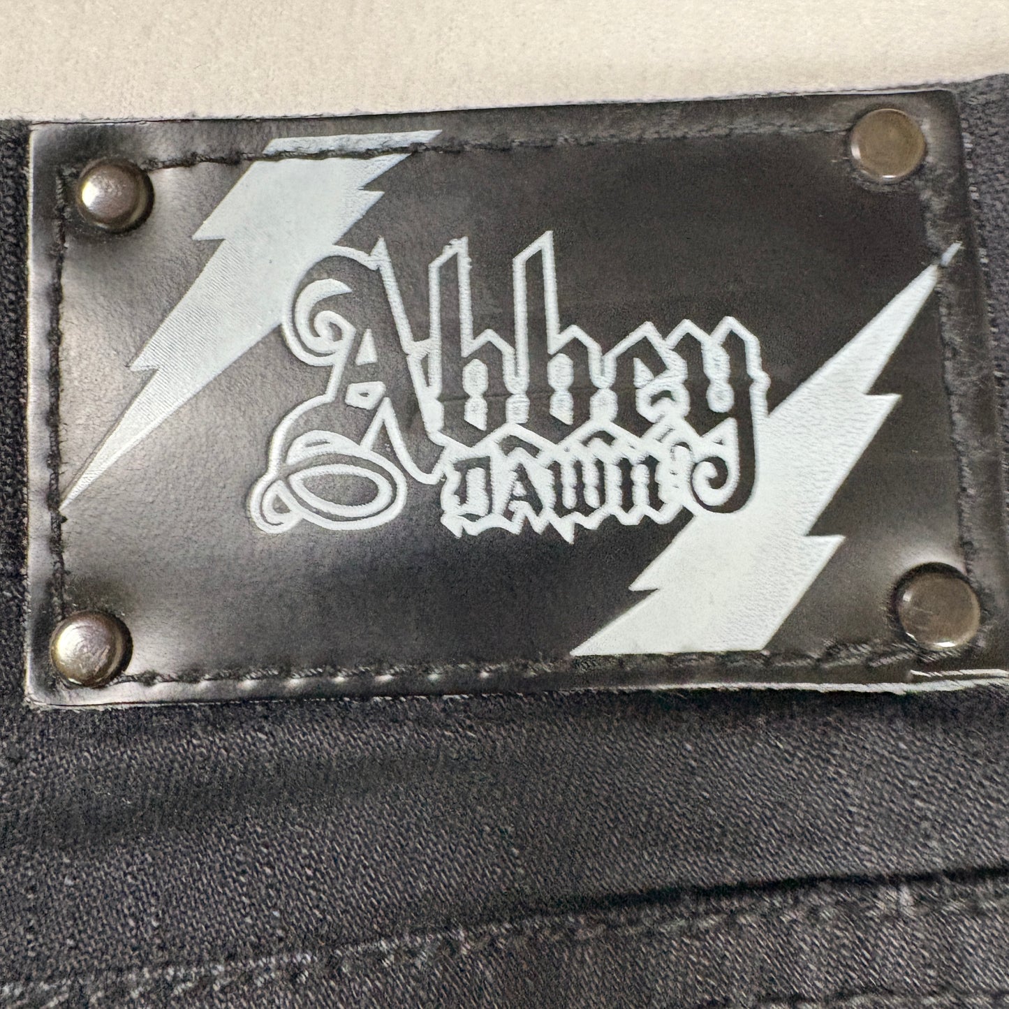Abbey Dawn Jeans Women’s Size 13 Skinny Fit Black Denim Punk Rock Emo Goth