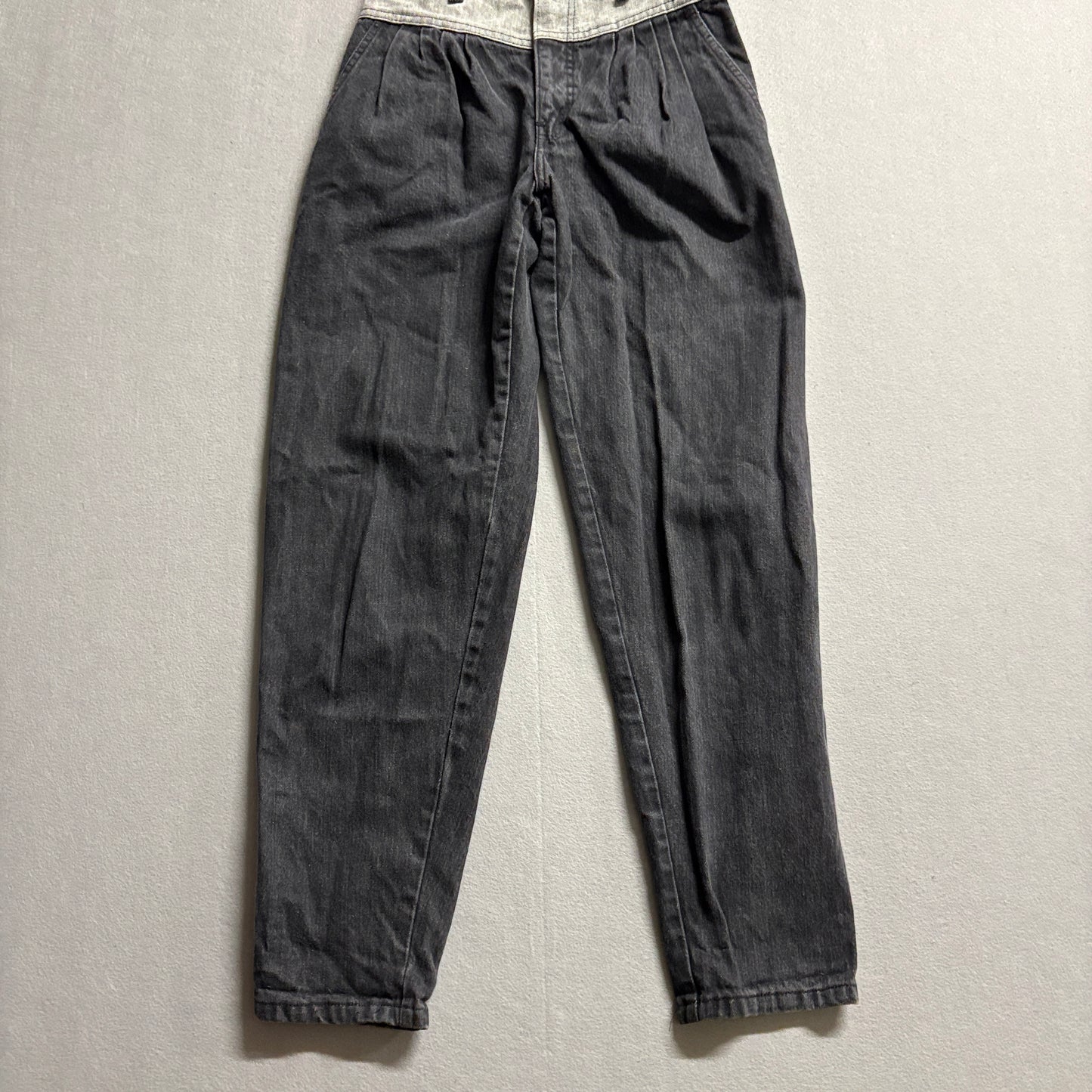Vintage M DdY British Raj Pleated Mom Jeans Womens 9 Fits Like 27x30 Black