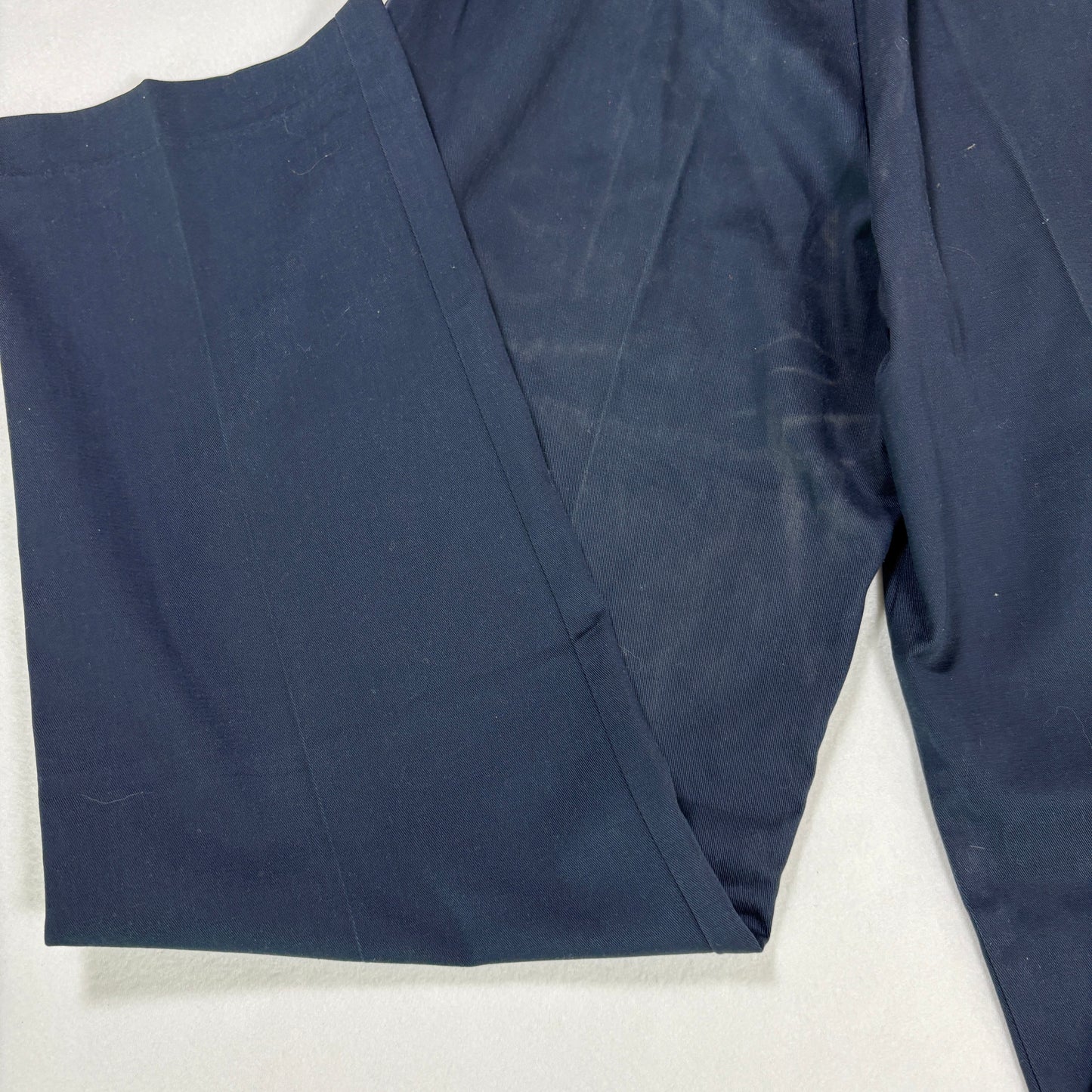 Dickies Pants Junior 7 Navy Blue Pleated Workwear Stain Release Blend Durable