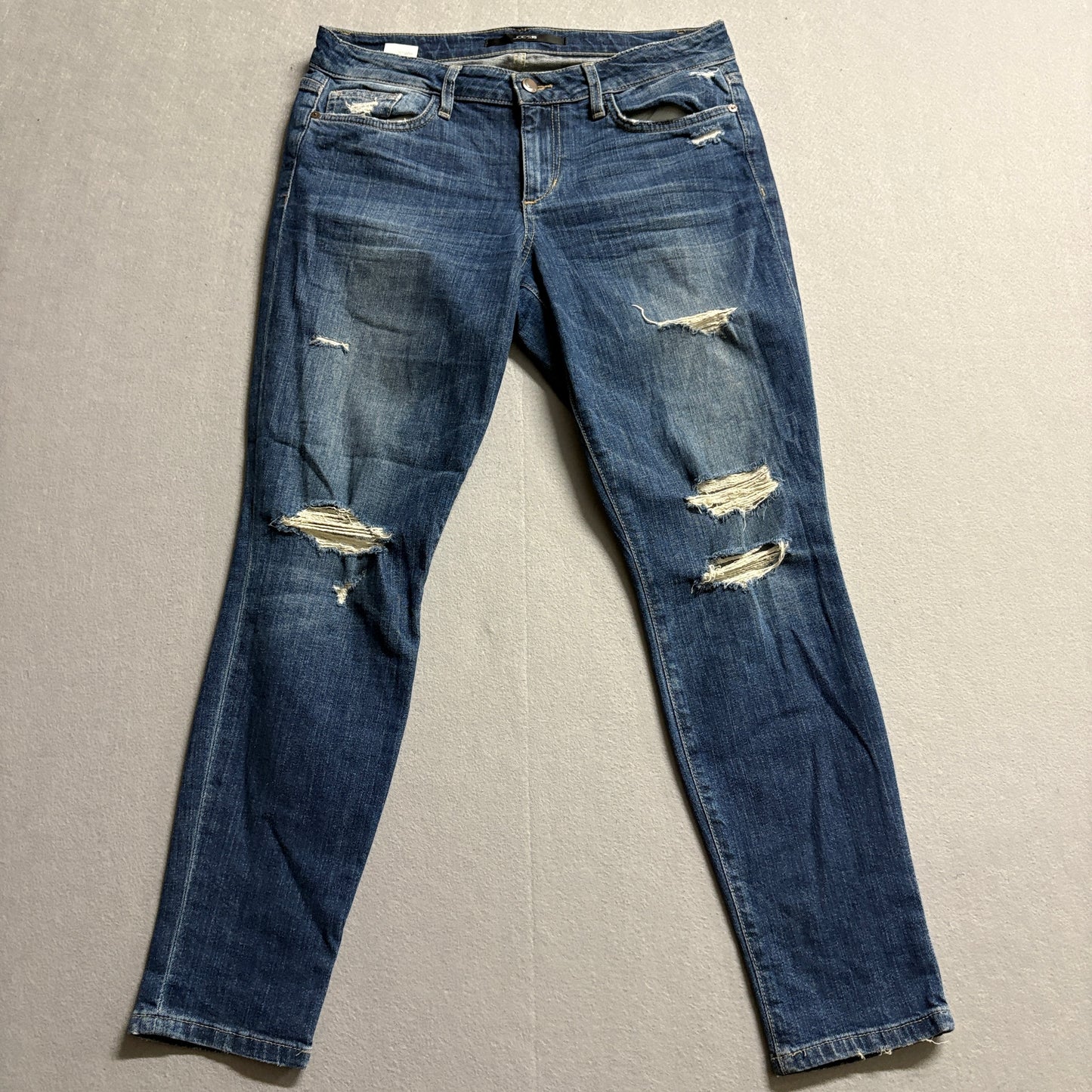 JOE'S Hi Rise Skinny Ankle Jeans Womens W28 Fits Like 31x28 Distressed