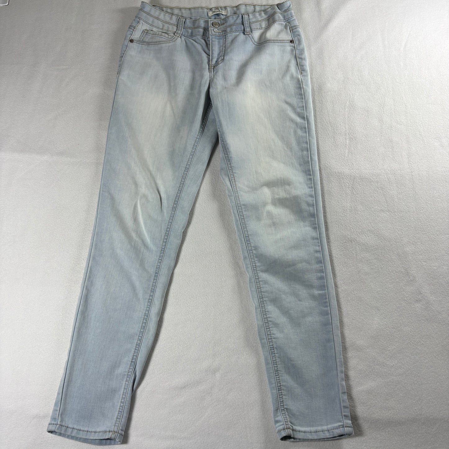 Mudd Girls Skinny Jeans Size 16 Light Wash Stretch Denim Slim Fit Casual