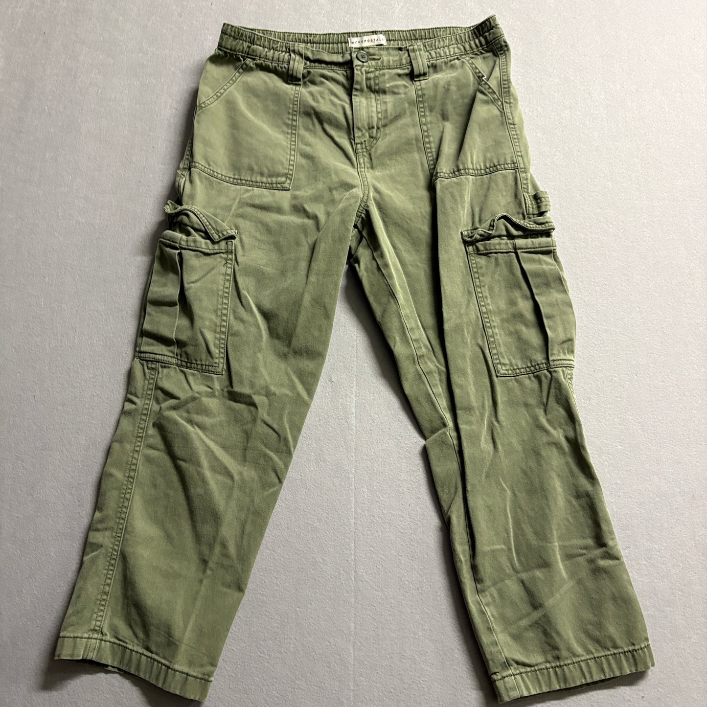 Aeropostale Cargo Pants Womens Medium Fits Like 32x24 Olive Utility Y2K