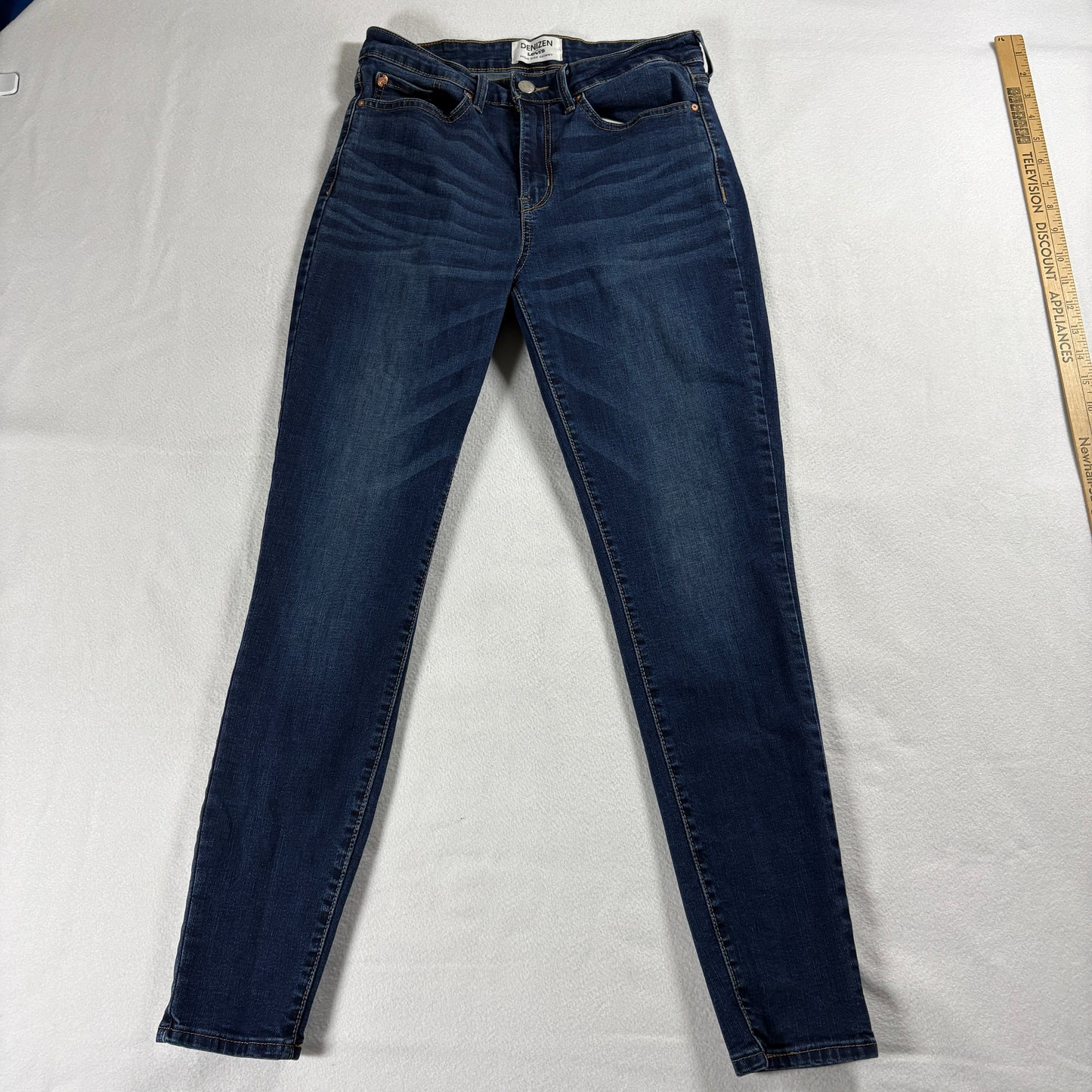 Denizen By Levi’s Womens 28x30 High Rise Skinny Dark Wash Stretch Jeans Mid Soft
