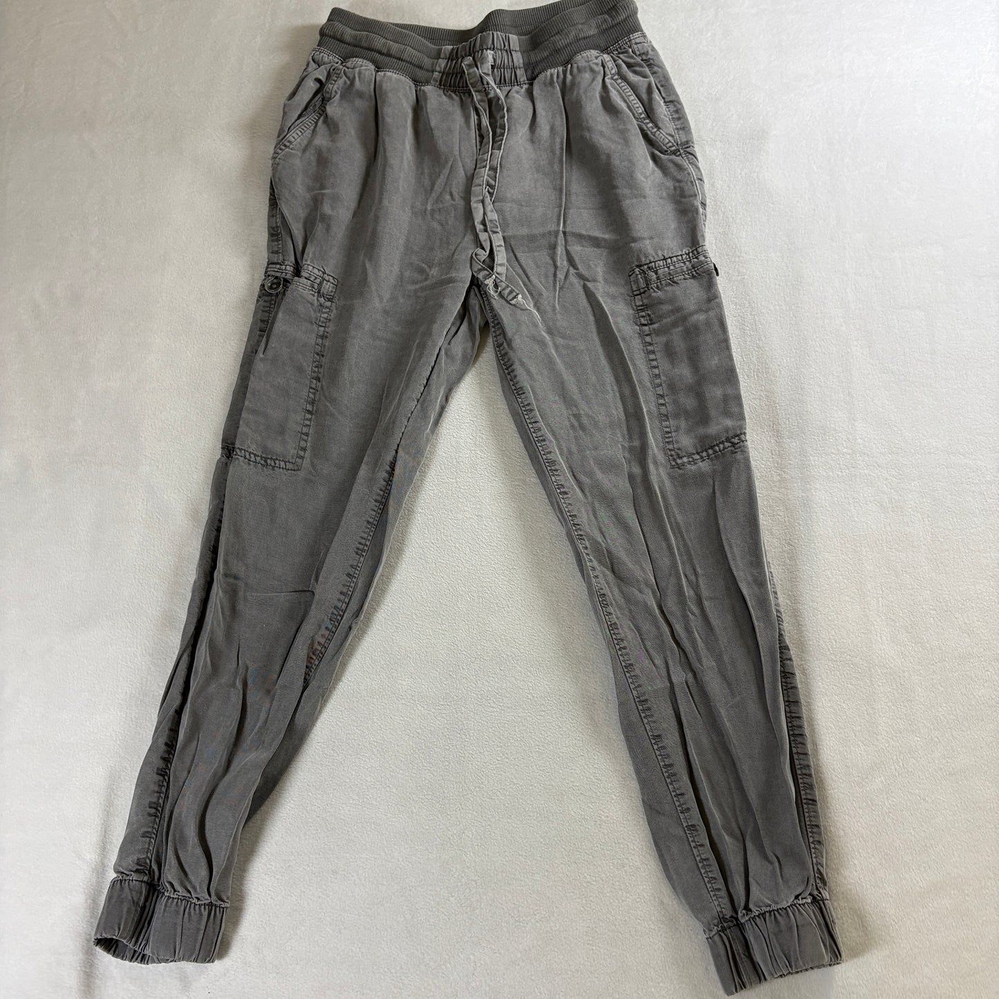 Cargo Jogger Pants Utility Streetwear Gray Aerie Tag S Fits 26X26 Elastic Hem