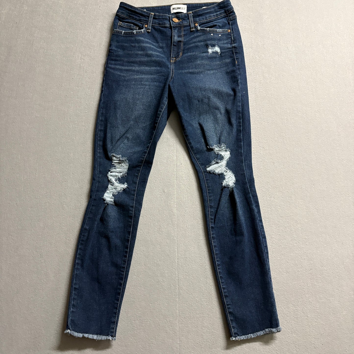 William Rast Distressed Skinny Jeans Womens 26 Fits Like 26x27 Y2K Stretch