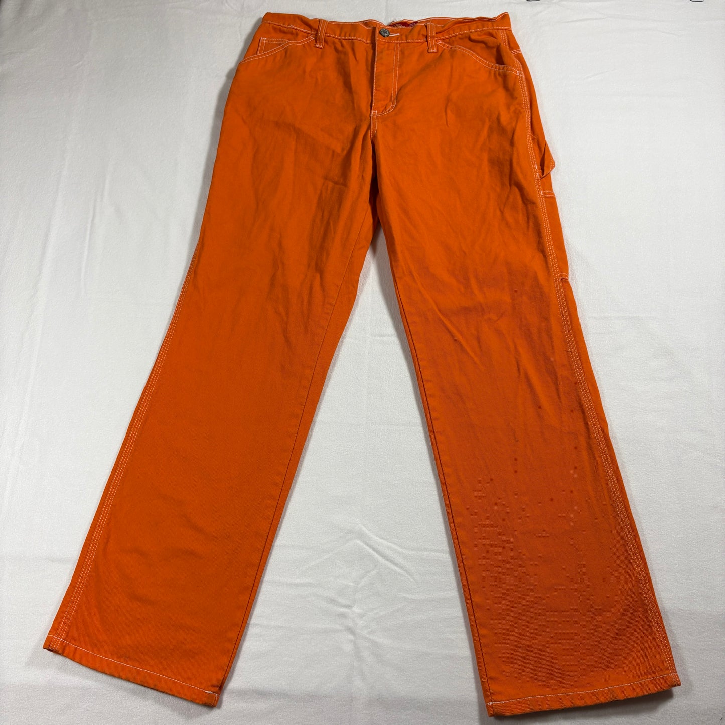 Dickies Pants Womens 9/29 Orange Workwear Straight Leg Utility Retro Y2K Style