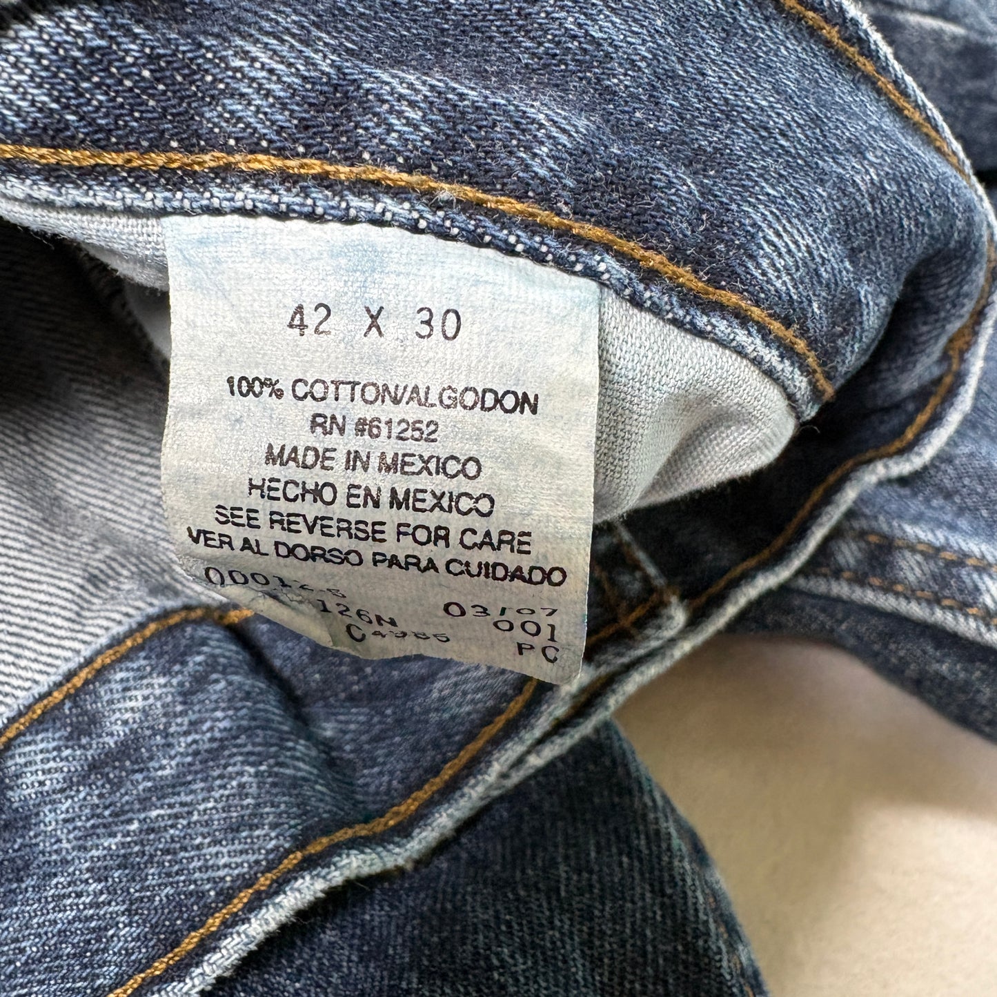 Arizona Jean Co Mens Jeans 42x30 Blue Denim Relaxed Straight Vintage Y2K Grunge