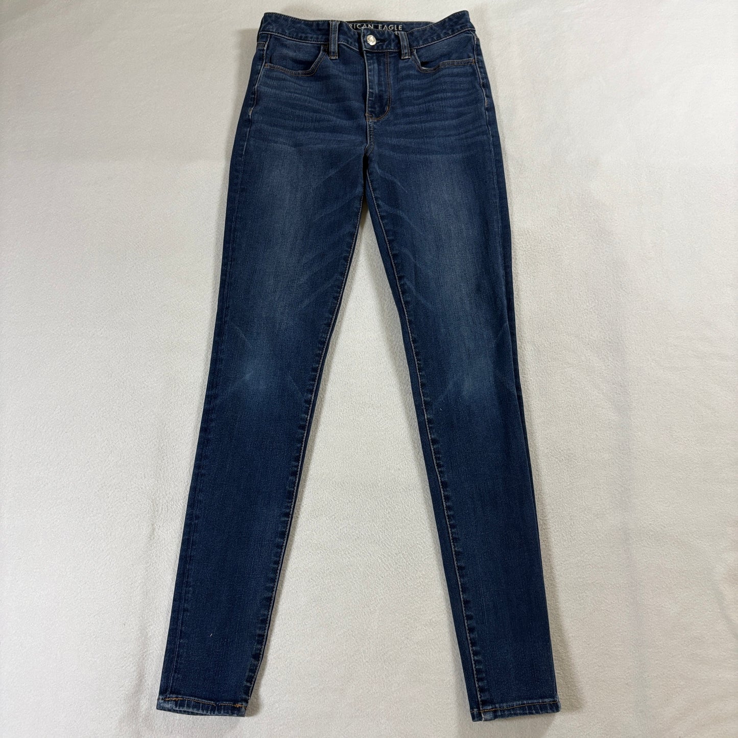 High Rise Jegging Skinny Jeans American Eagle Tag 4 Long Fits Like 26X29 Blue