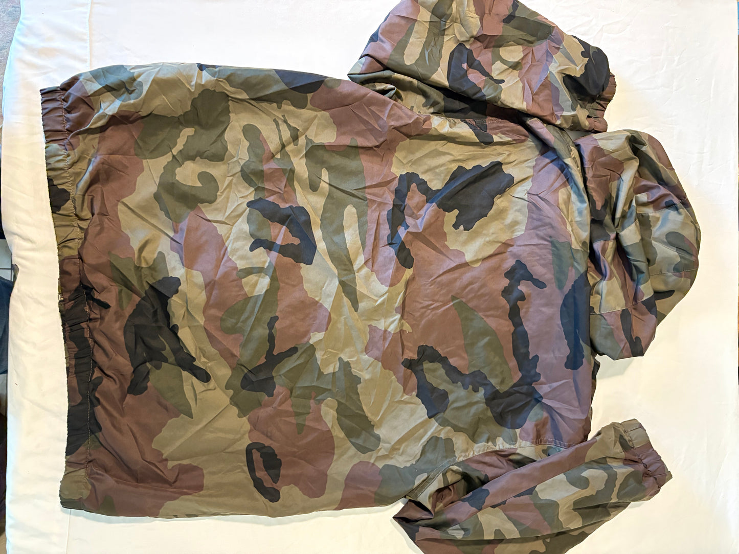 Zine Men’s XL Camo Windbreaker Jacket Hooded Zip Up Lightweight Lined