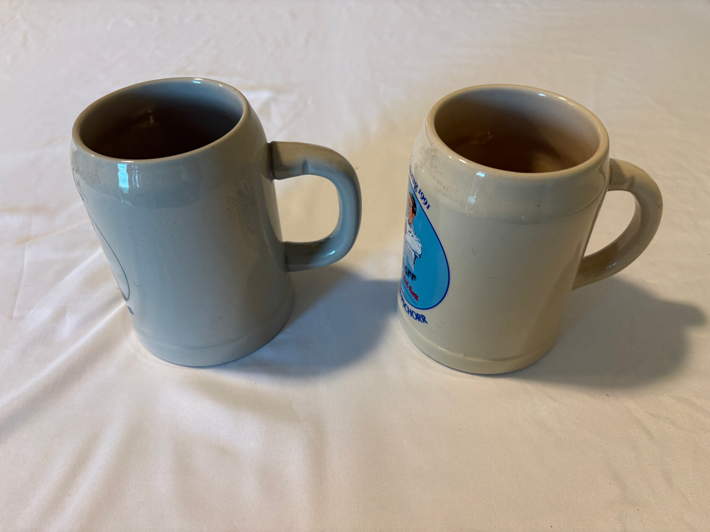 Vintage Hacker-Pschorr Beer Steins Set 1990 & 1991 Jahreskrug Oktoberfest West Germany