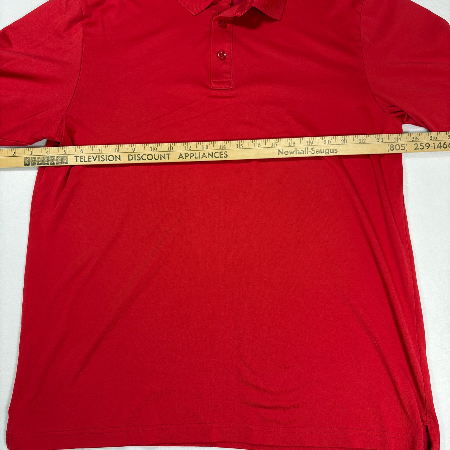 Callaway Mens Polo Shirt Size L Red Opti-Dri Golf Performance Short Sleeve Logo