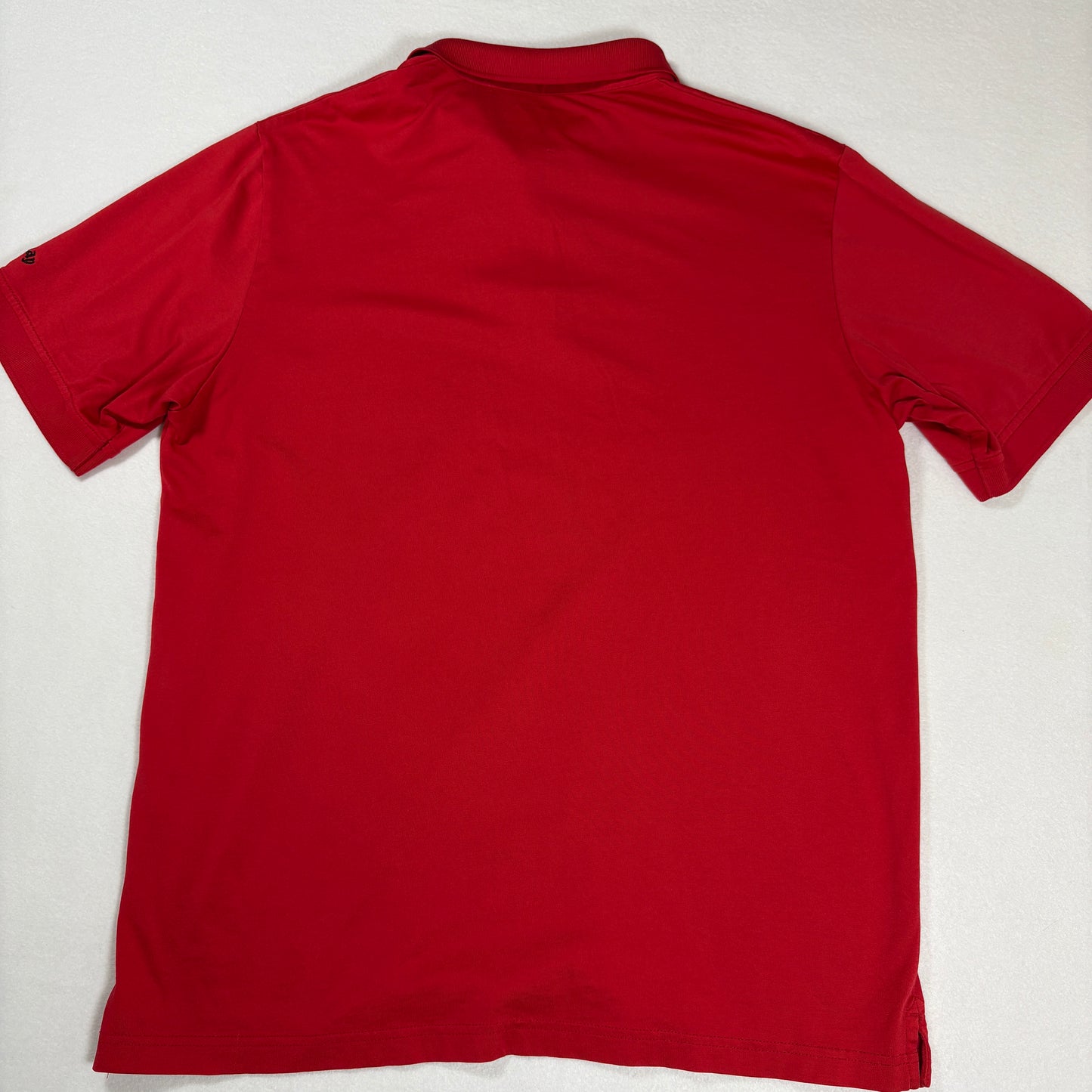 Callaway Mens Polo Shirt Size L Red Opti-Dri Golf Performance Short Sleeve Logo