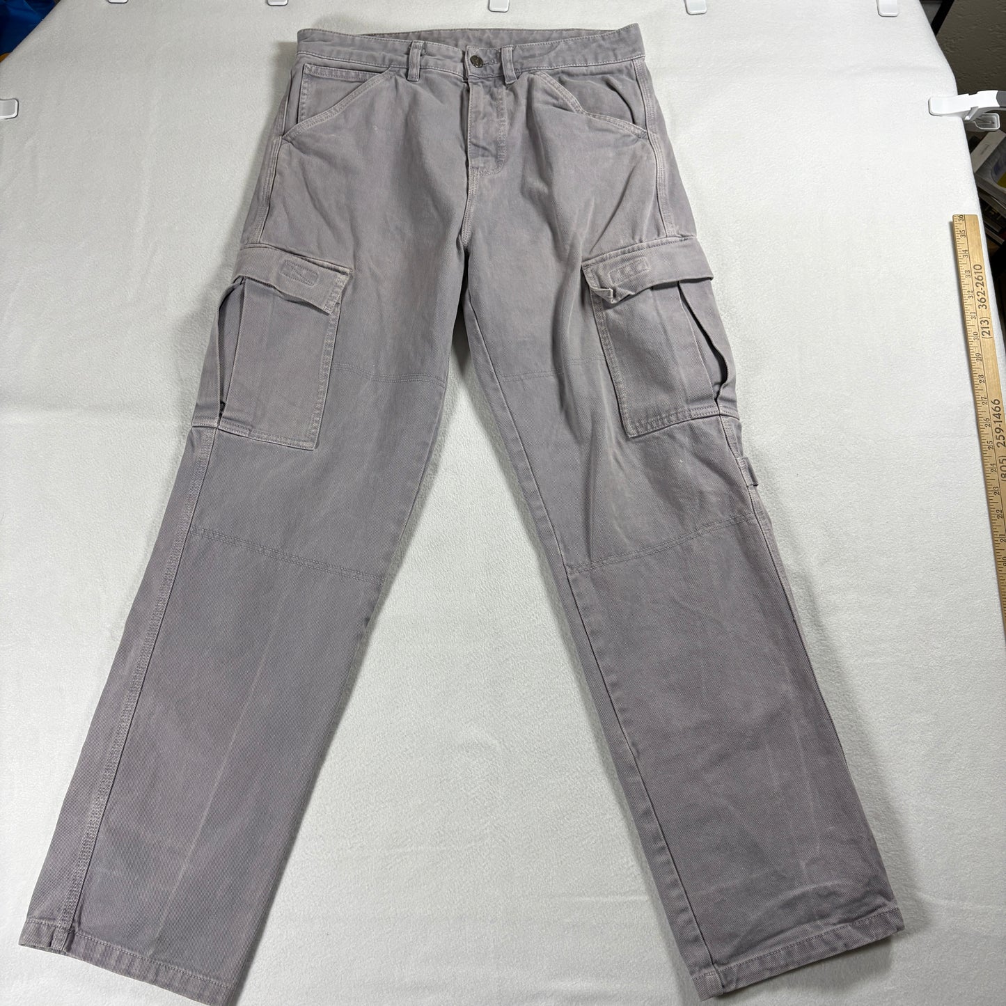DNWR Mens 32x31 Gray Cargo Utility Pants Tactical Streetwear Y2K Workwear