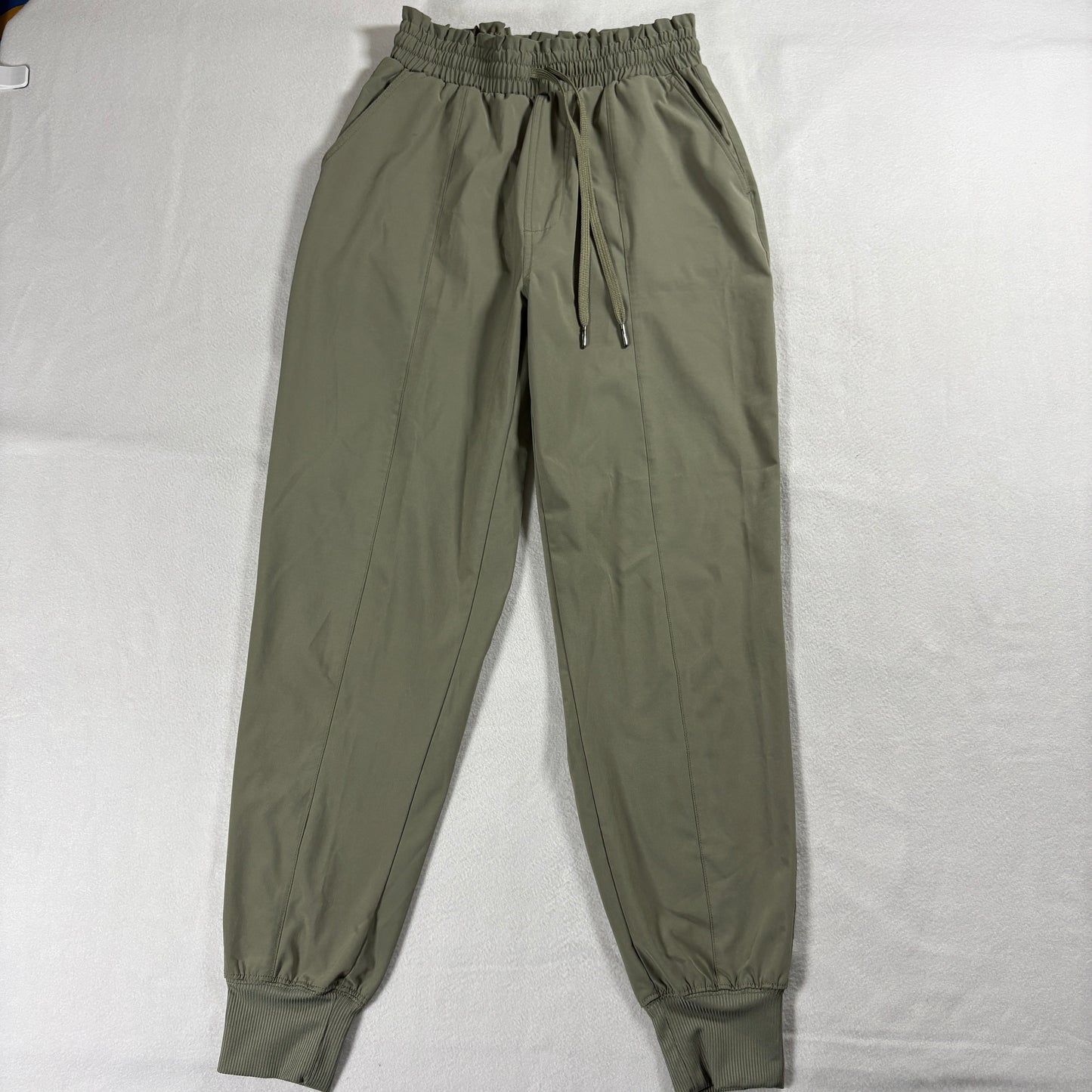 Vanilla Star Womens Small Olive Green Jogger Pants Elastic Waist Drawstring
