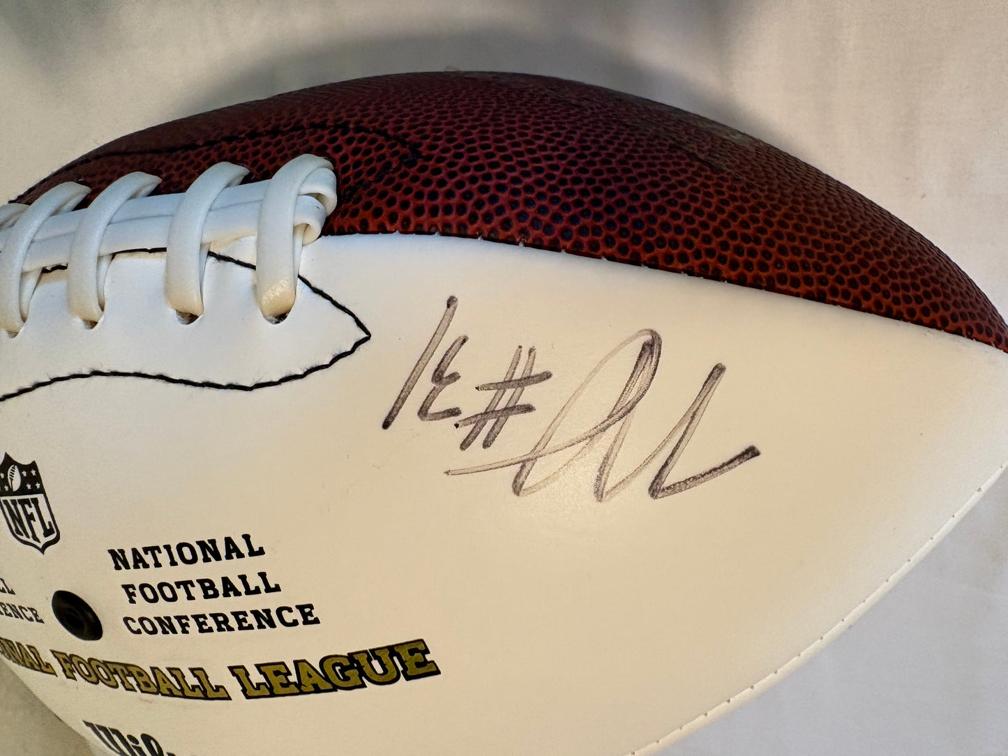 2021 Las Vegas Raiders Signed Football ā Abram, Renfrow, Littleton + Others ā w/ Display Case