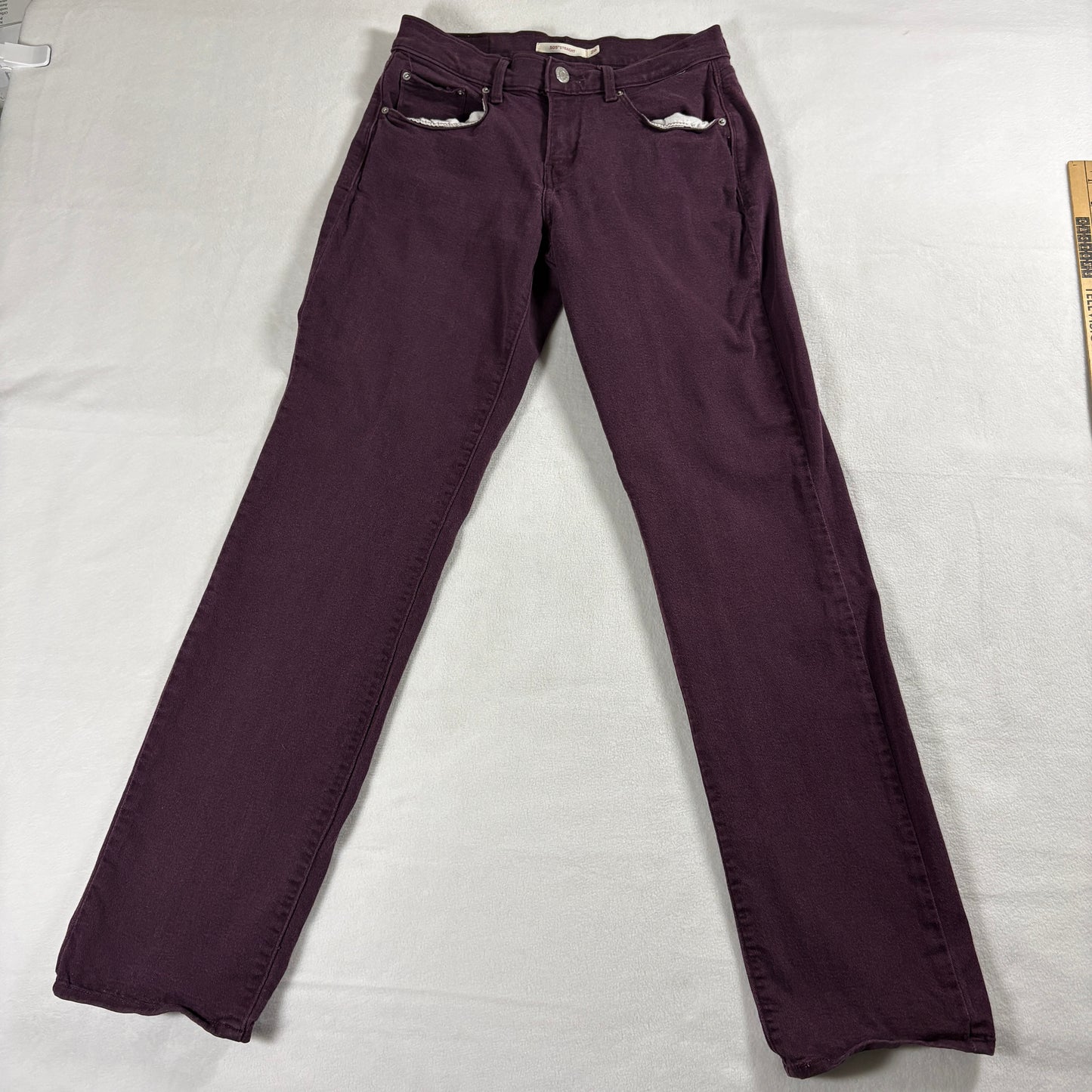 Levi’s 505 Women’s 26x32 Straight Fit Plum Purple Vintage Denim Jeans Y2K Retro!