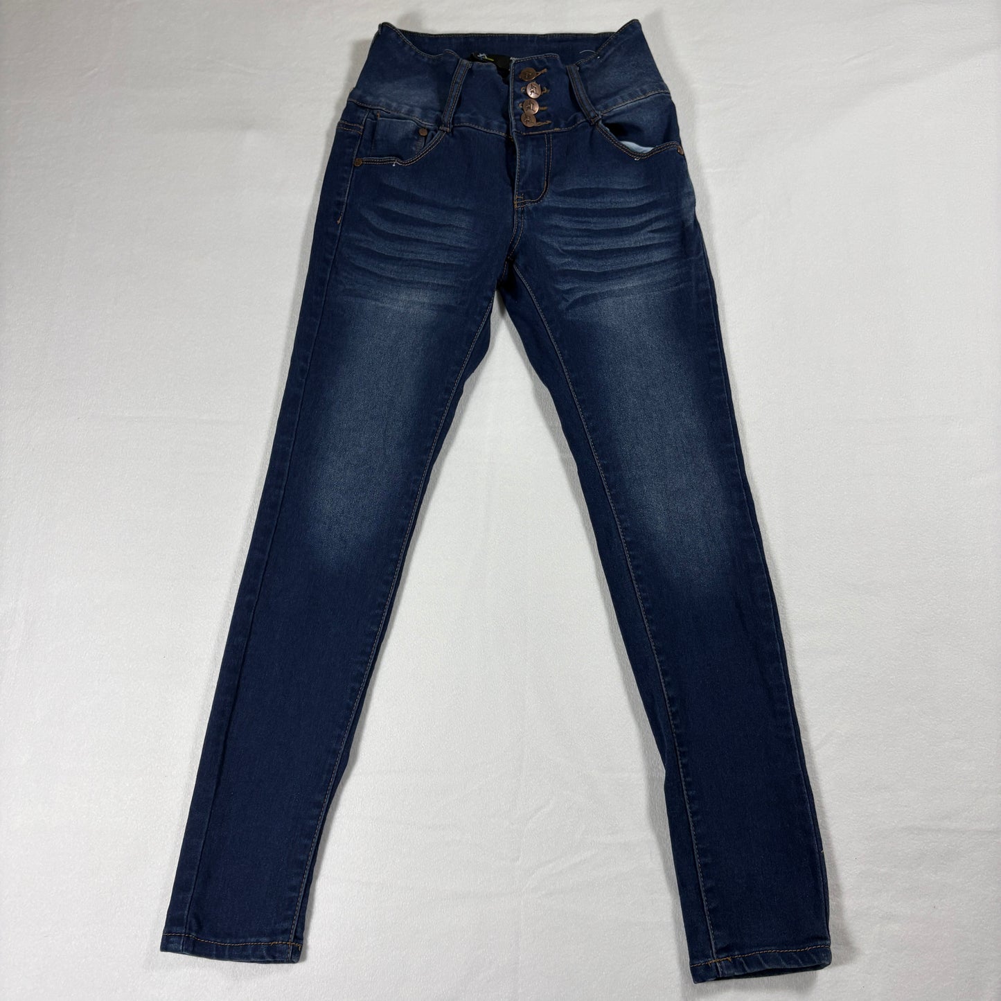 High Rise Skinny Jeans Womens Size 5 Dark Wash Stretch Retro Y2K Streetwear Vibe