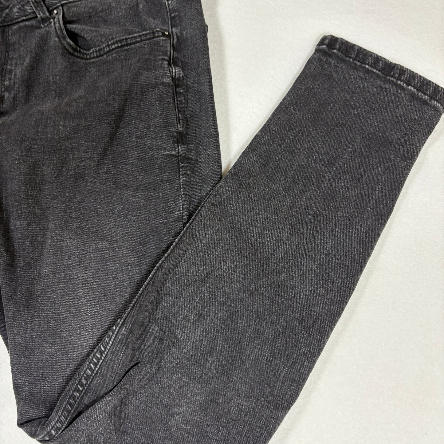 DKNY mens black denim jeans size 32x30 skinny fit Y2K vintage grunge stretch