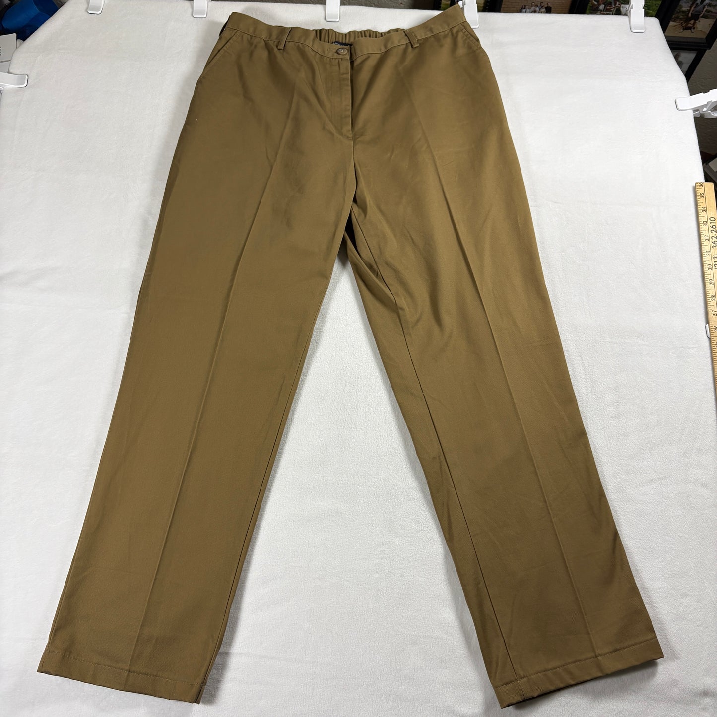 Lands' End Womens 16H Classic Fit Straight Leg Khaki Chino Pants Casual Y2K OG!!