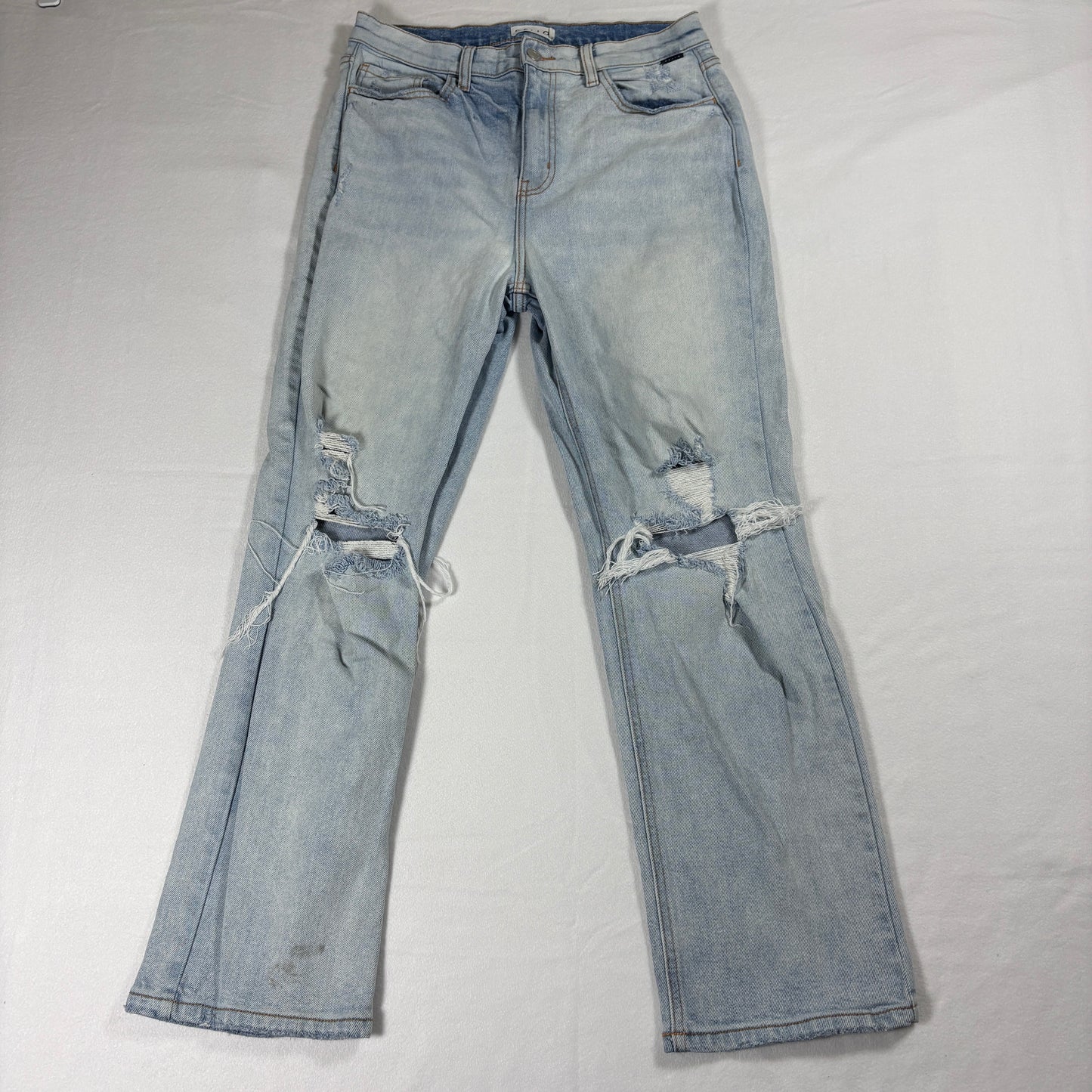 Cello Distressed Bootcut Jeans Womens 11 Light Wash Ripped Grunge Y2K Retro Denim