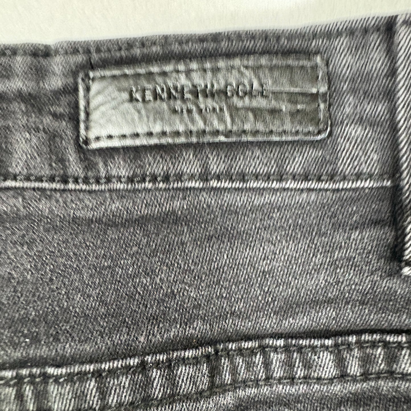 Kenneth Cole mens black denim jeans size 34x30 slim fit Y2K vintage grunge stretch