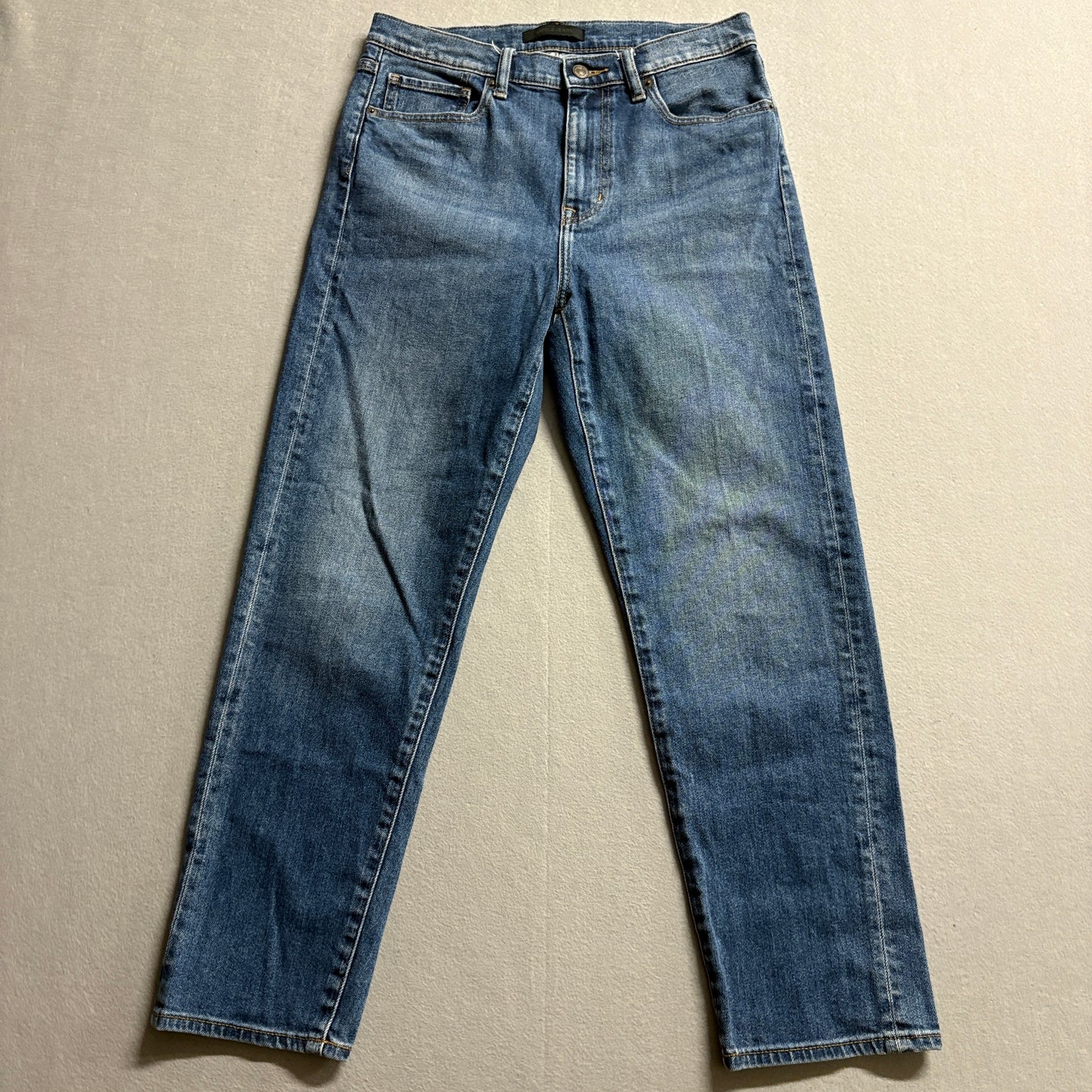 Uniqlo Slim Straight Jeans Tag 29 Fits Like 30x27 Blue Stretch Denim Y2K