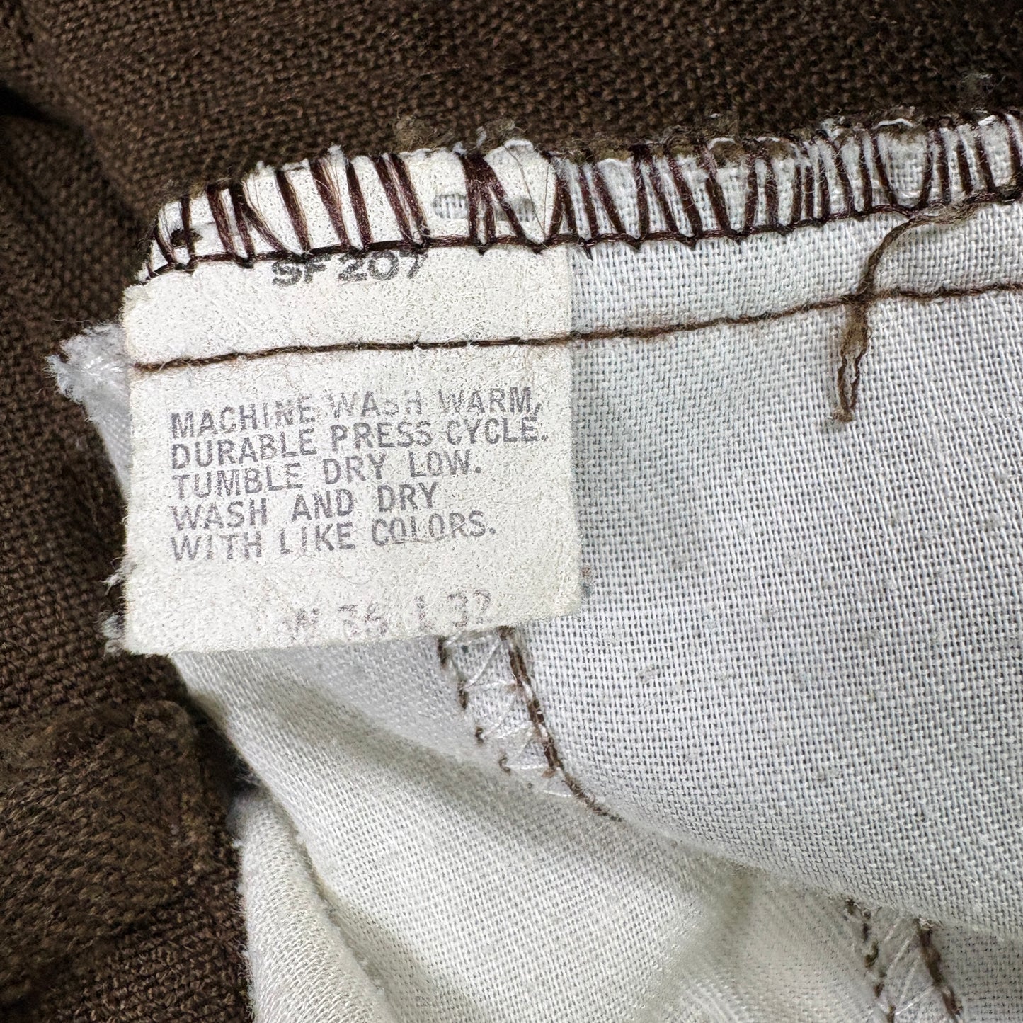 Vintage Levis Sta-Prest Pants 36x32 Brown Permanent Press 70s 80s Mod Workwear USA