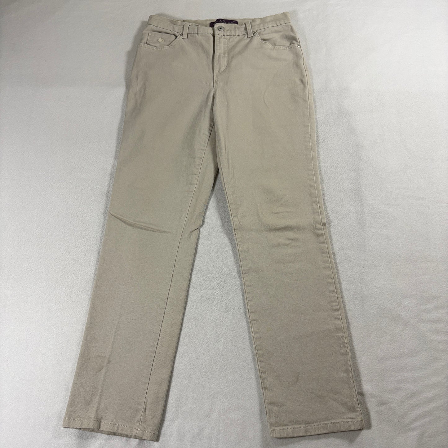 Skinny Straight Pants Womens Gloria Vanderbilt Tag 6 Fits Like 30X29 Beige Khaki