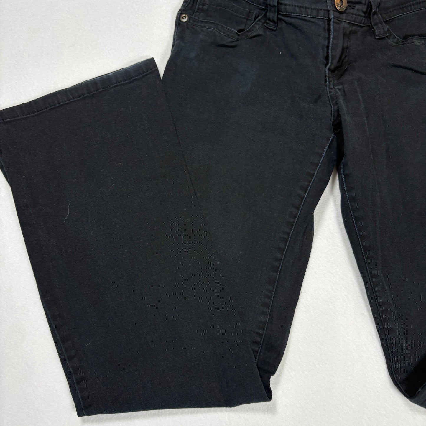Unionbay Womens Jeans 7 Black Flare Y2K 90s Stretch Denim Vintage Grunge Goth